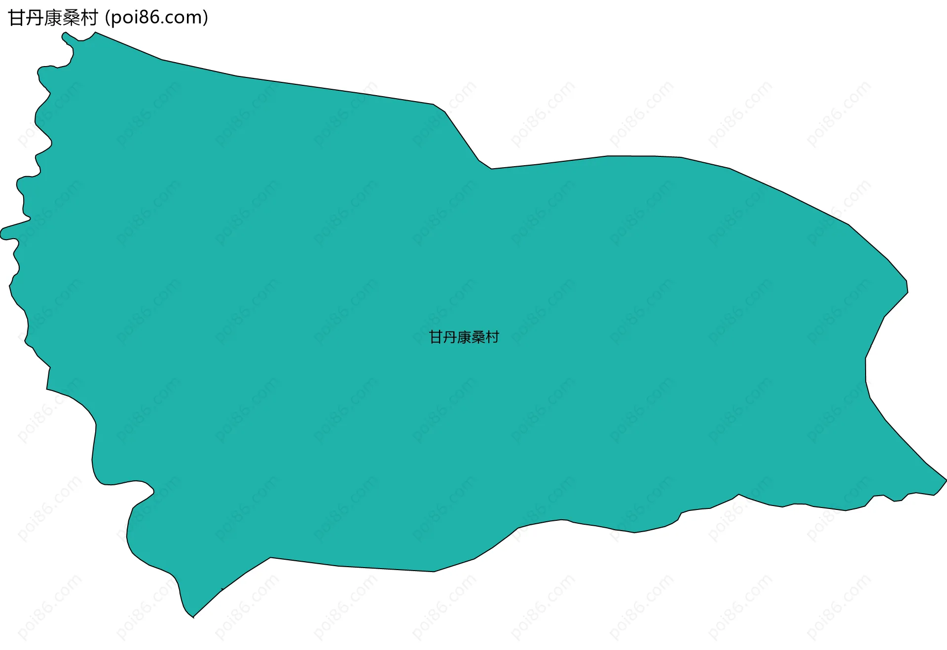 甘丹康桑村边界地图