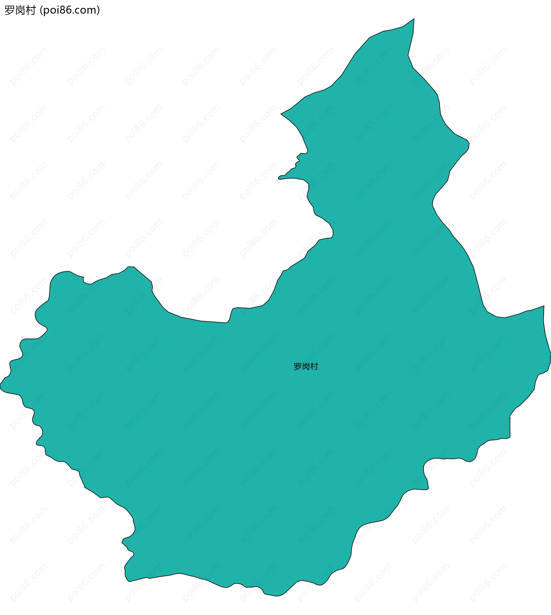 罗岗村边界地图