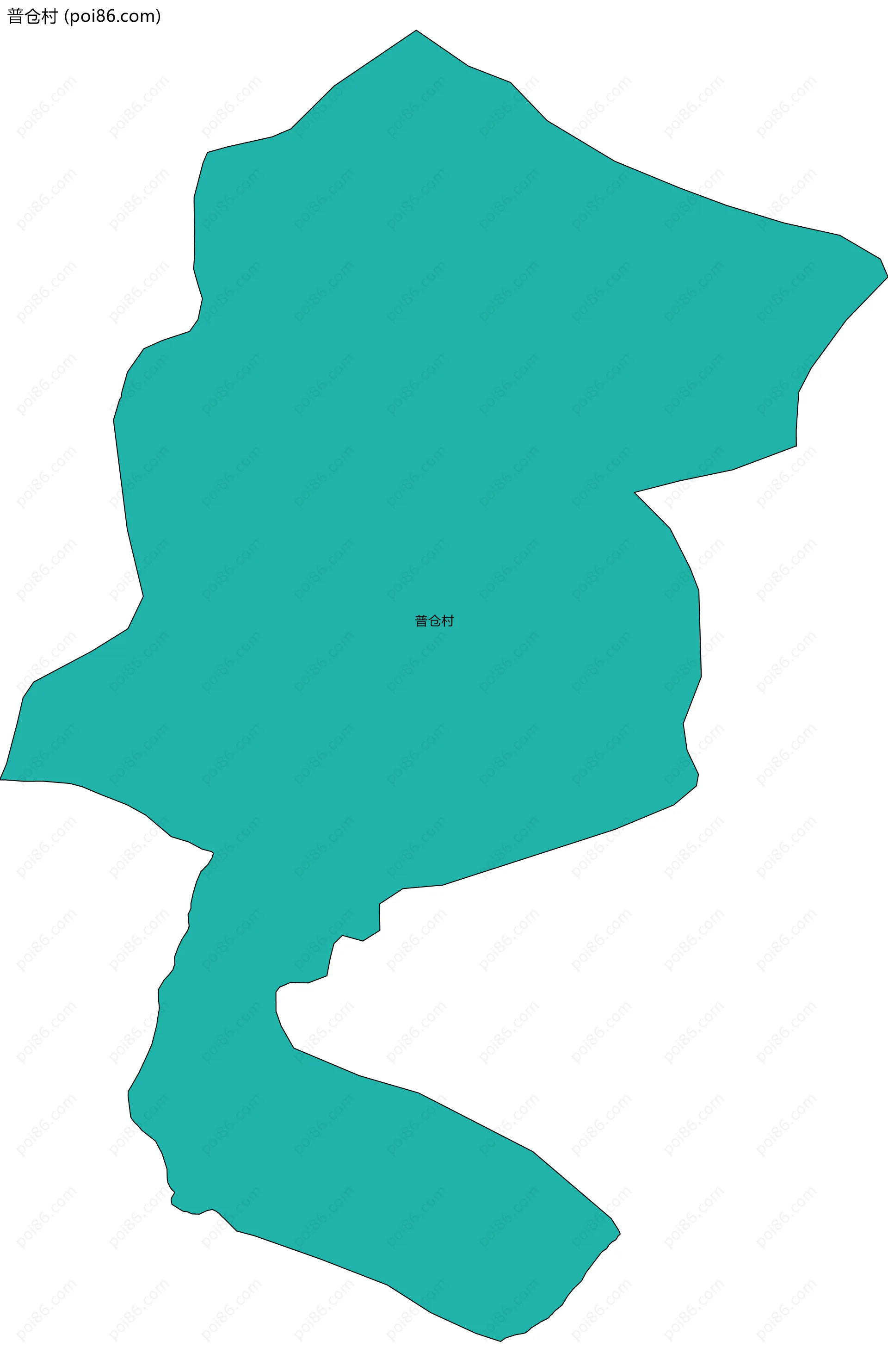 普仓村边界地图