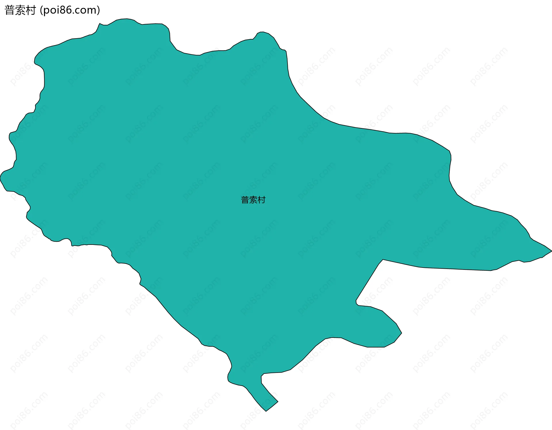 普索村边界地图