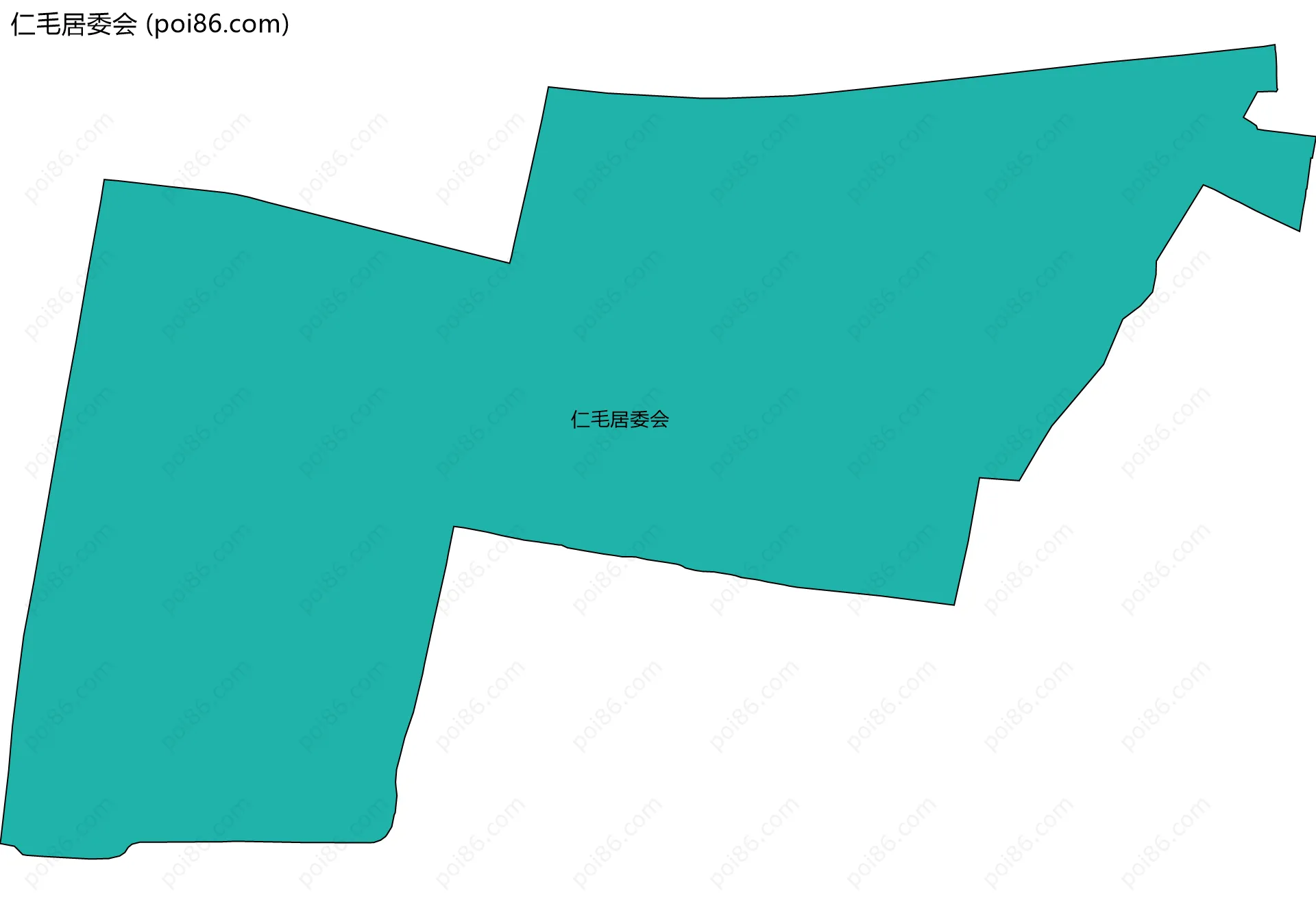 仁毛居委会边界地图