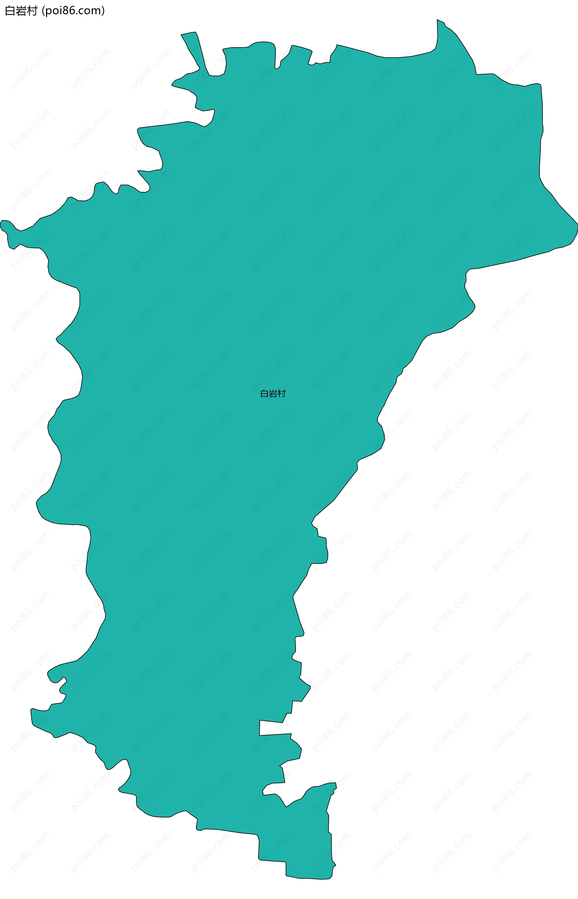 白岩村边界地图