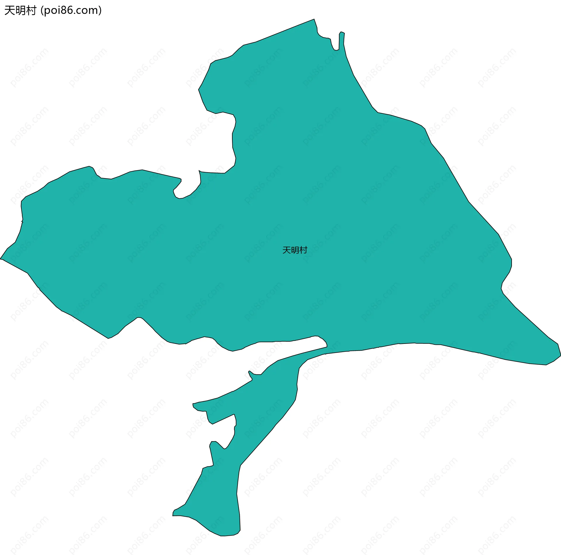 天明村边界地图