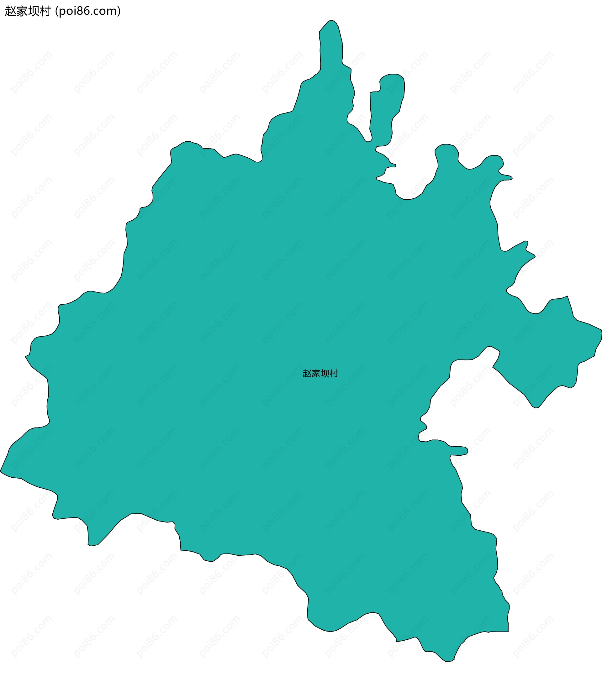 赵家坝村边界地图