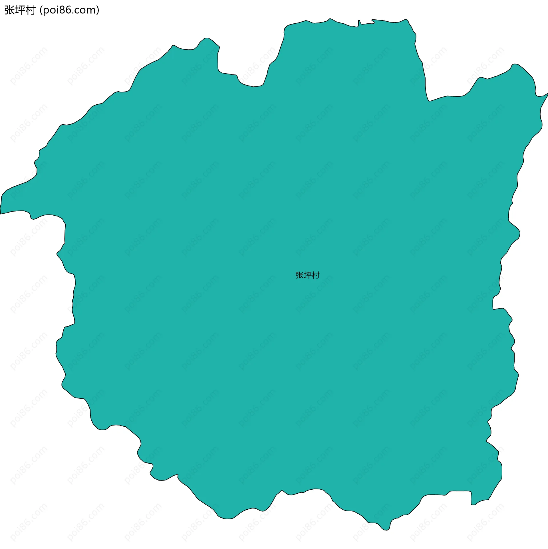 张坪村边界地图