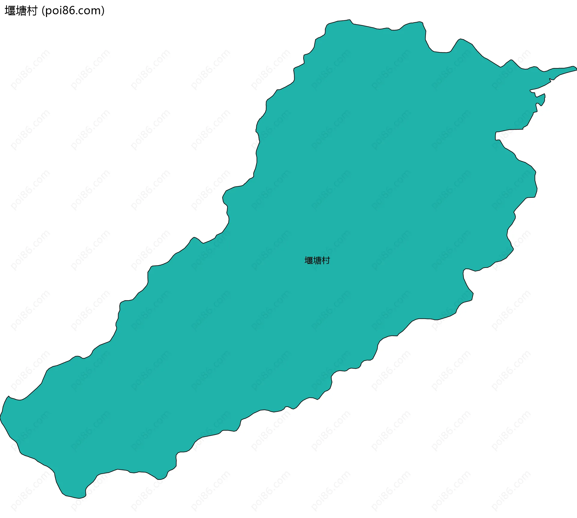 堰塘村边界地图