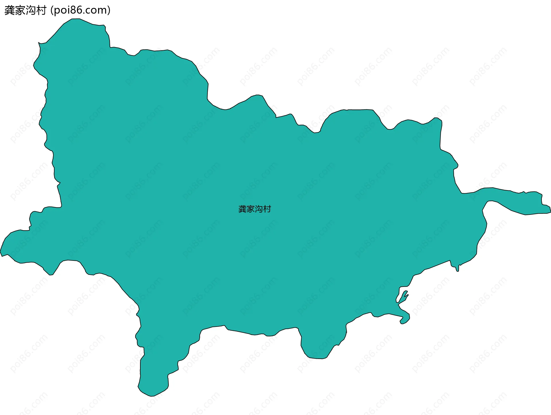 龚家沟村边界地图