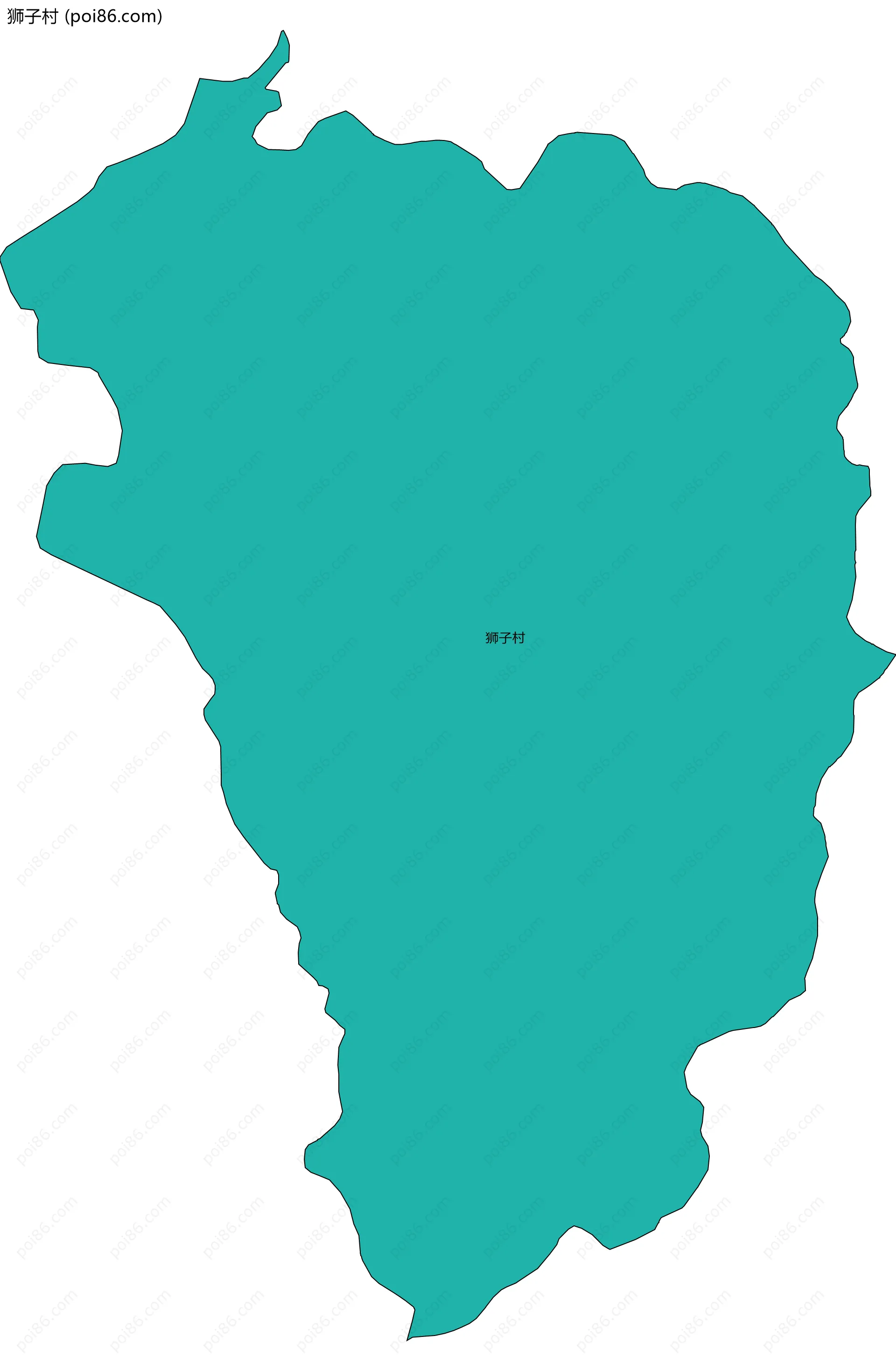 狮子村边界地图