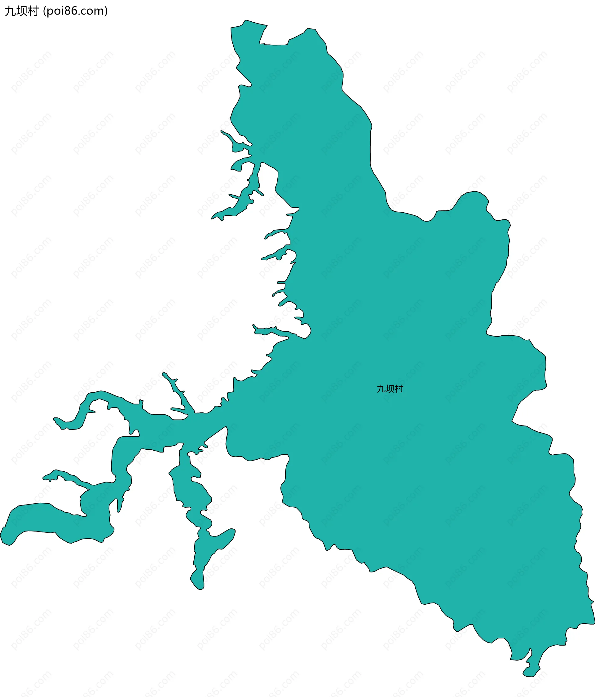 九坝村边界地图