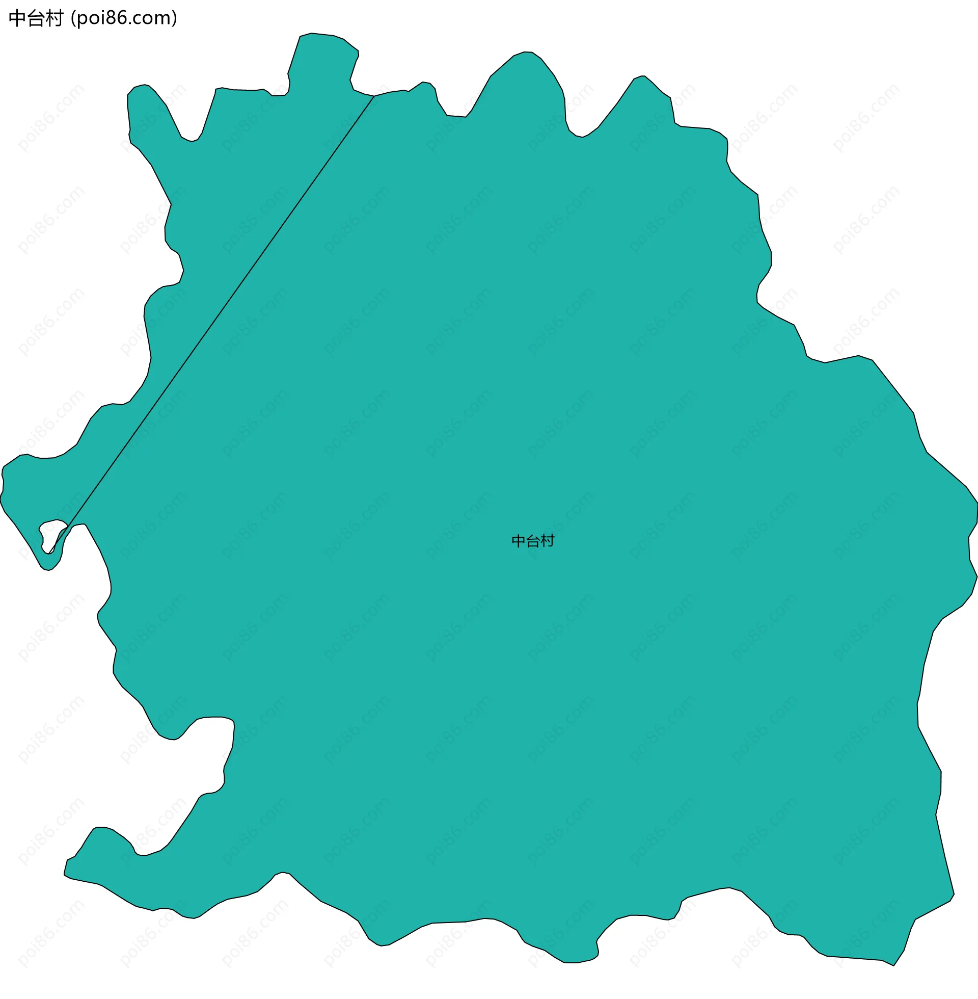 中台村边界地图