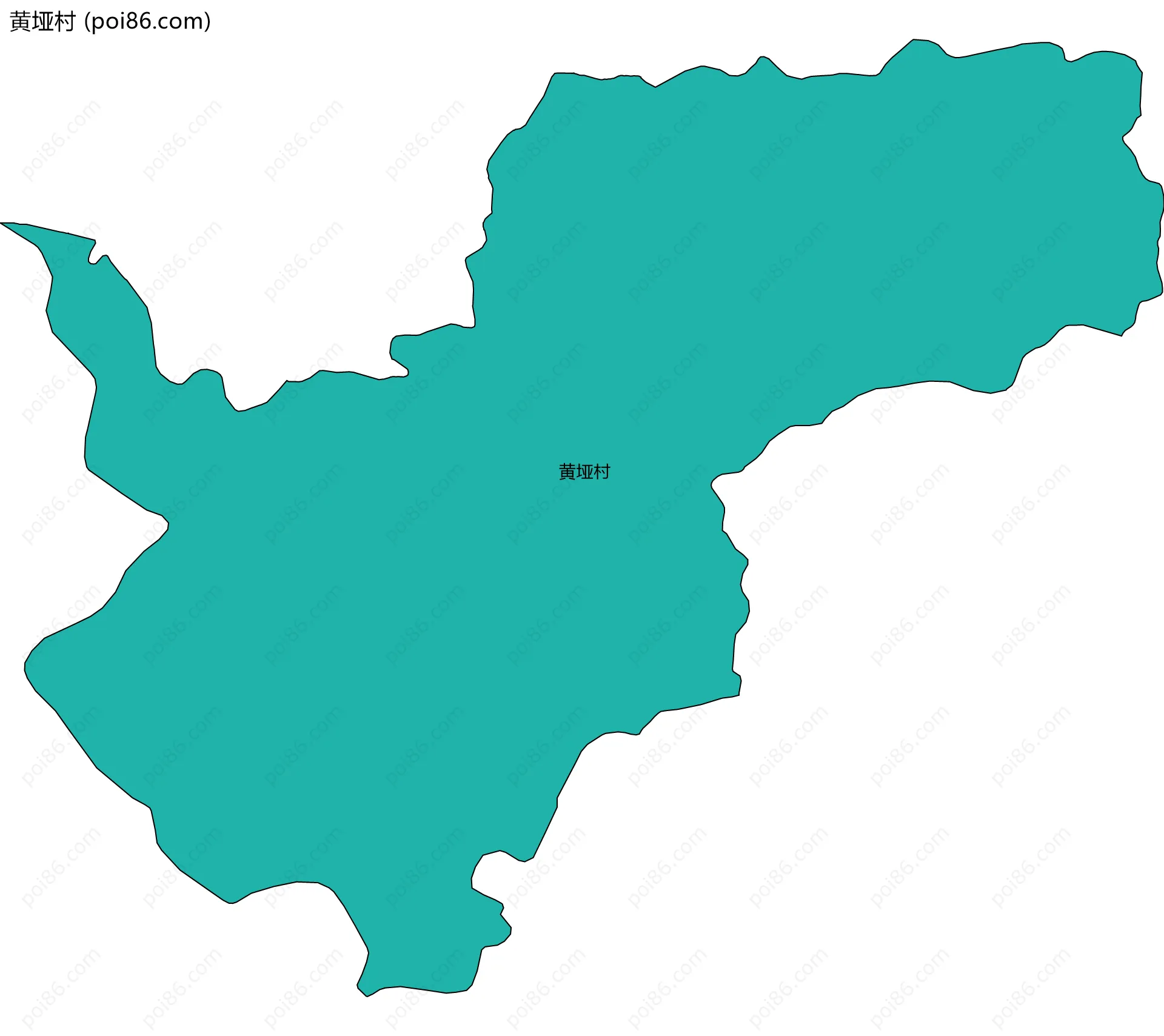 黄垭村边界地图