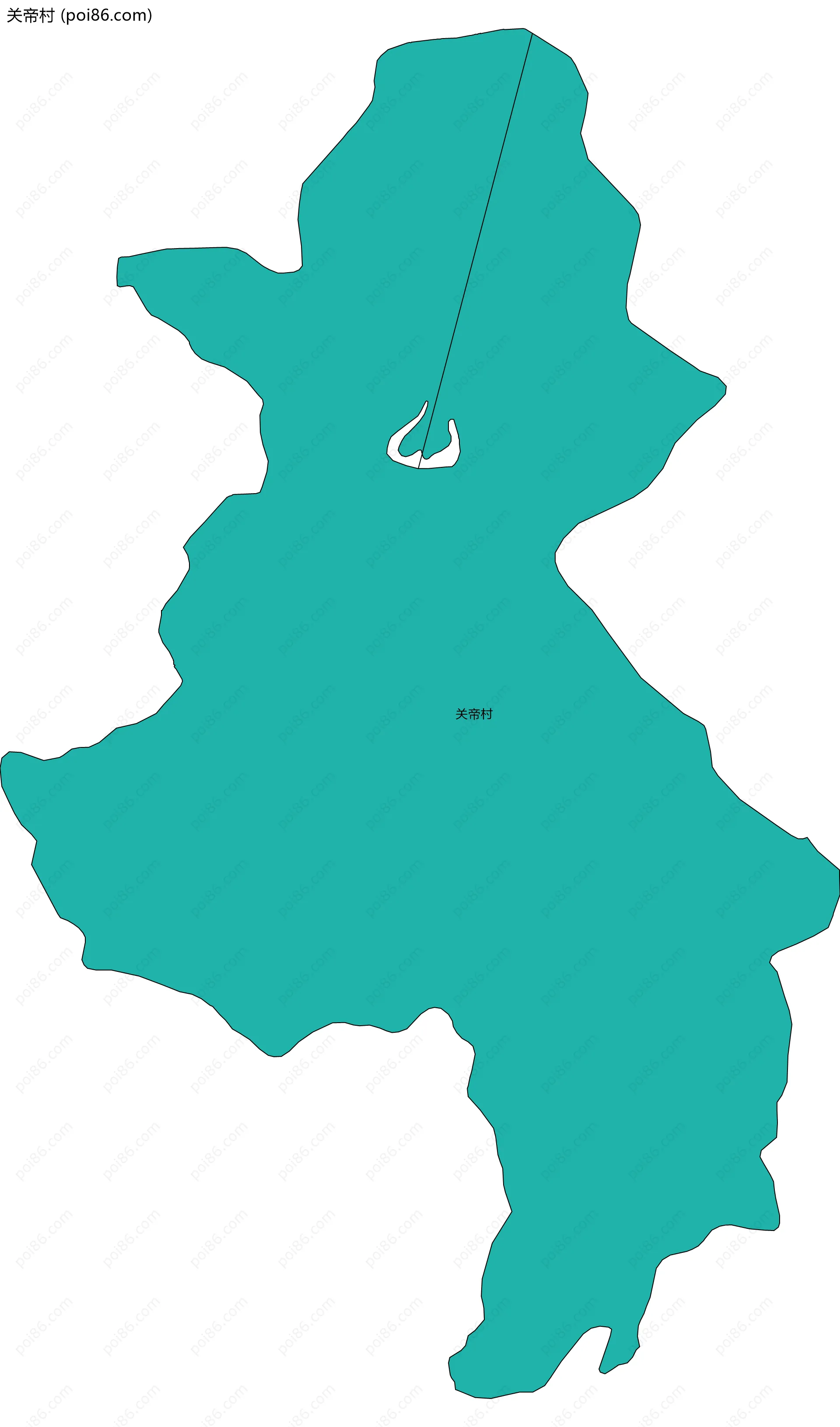 关帝村边界地图