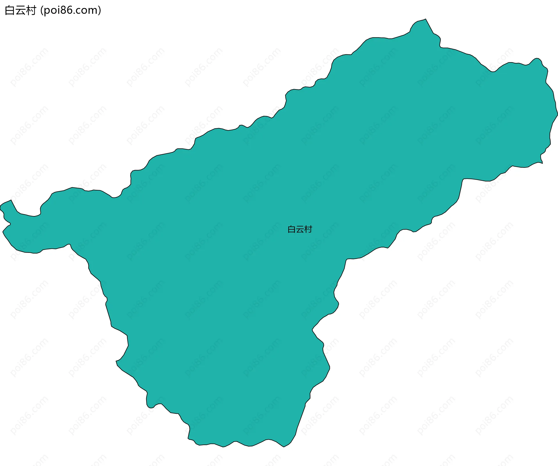 白云村边界地图
