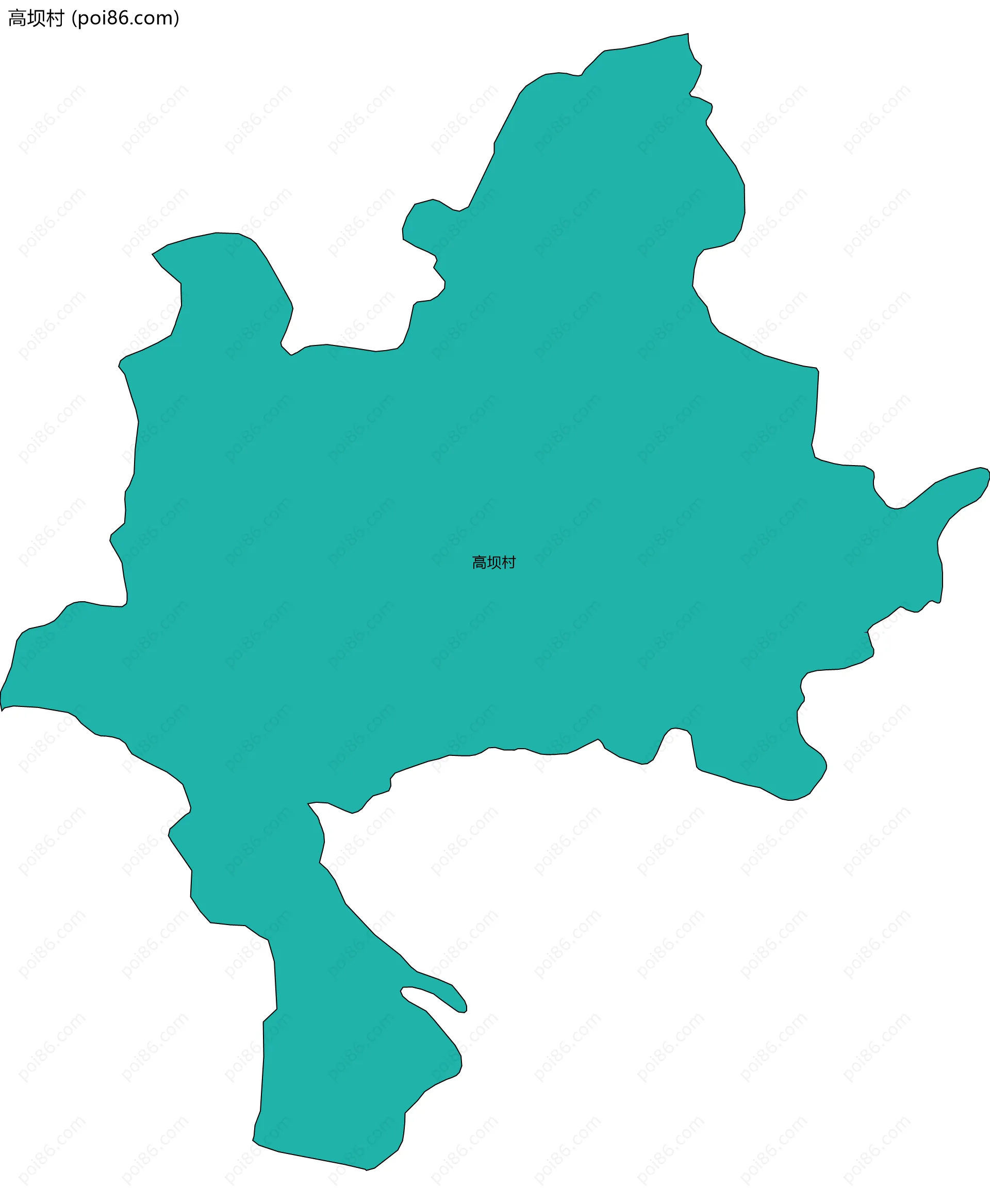 高坝村边界地图