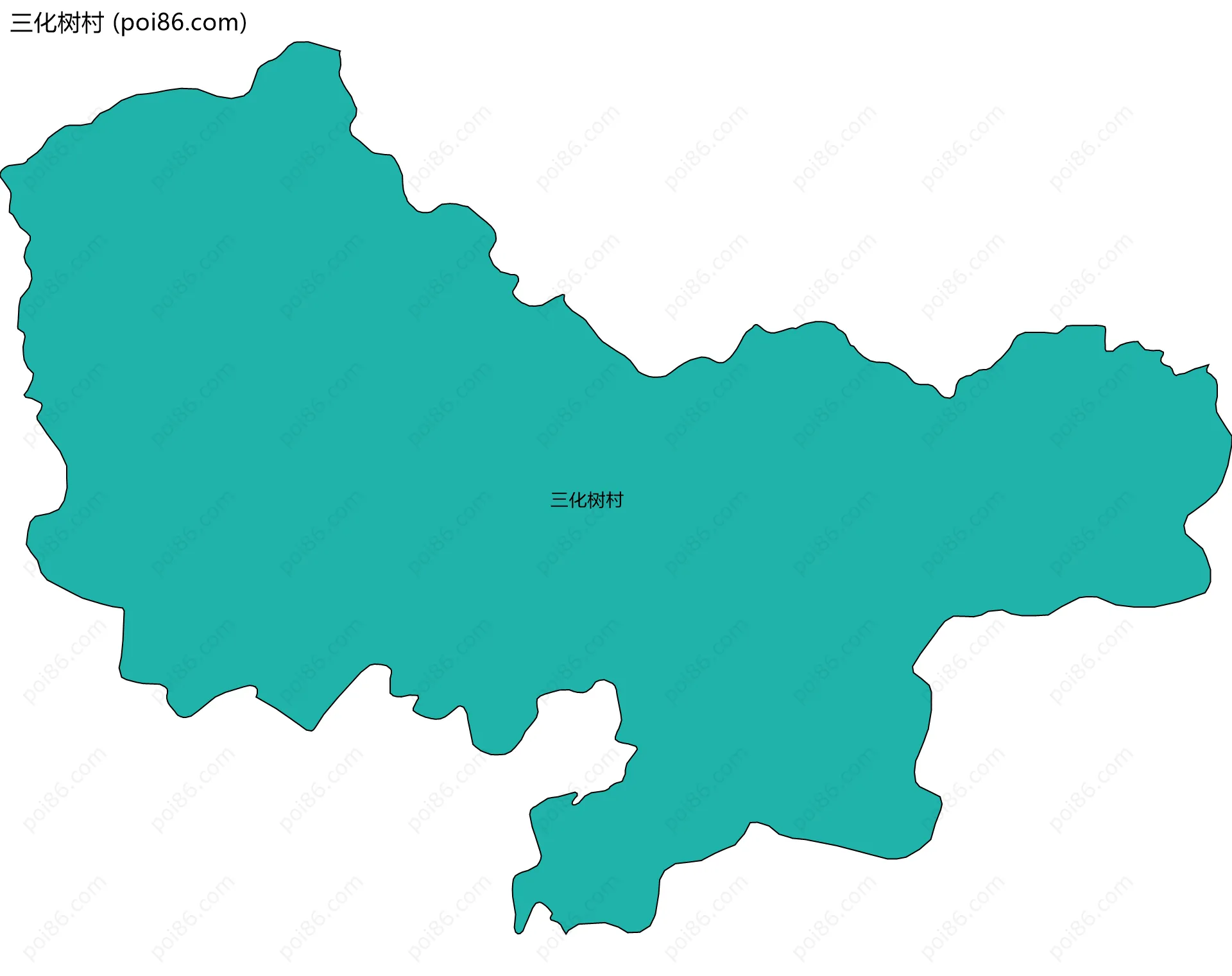 三化树村边界地图