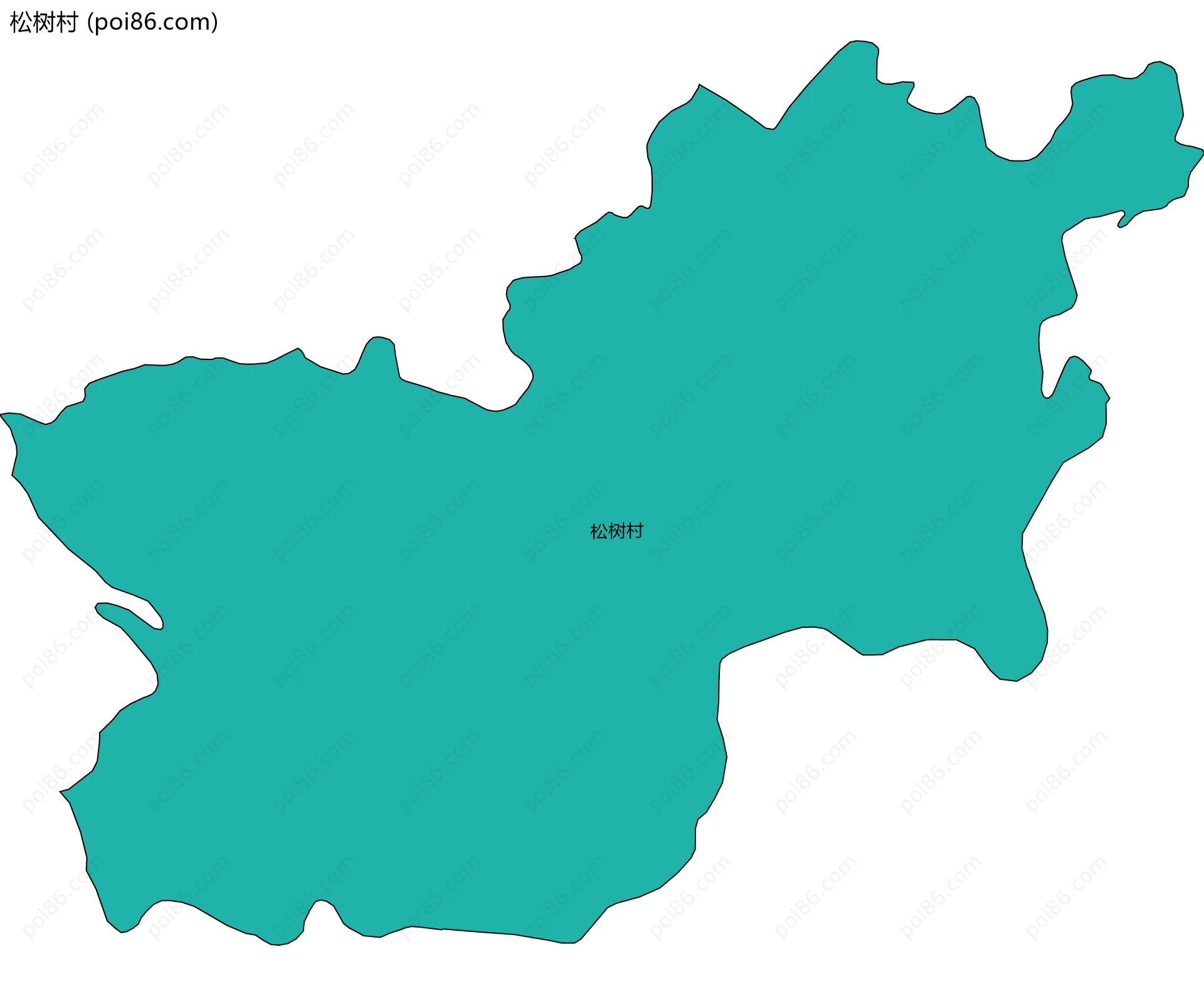 松树村边界地图