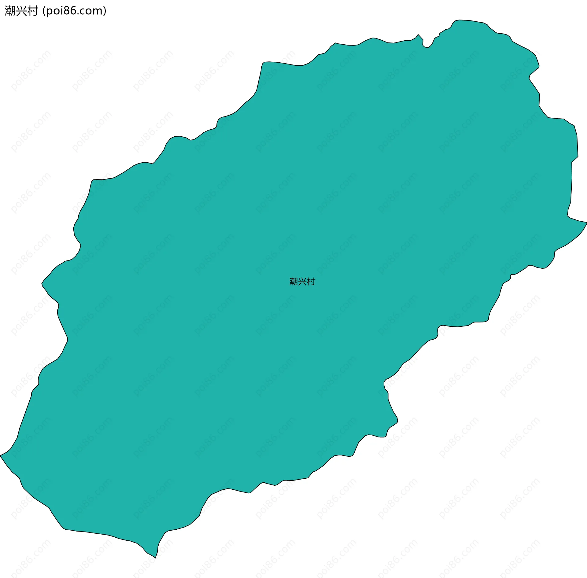 潮兴村边界地图