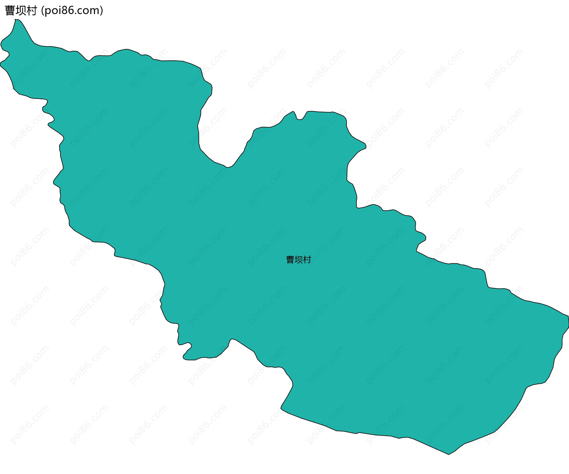 曹坝村边界地图