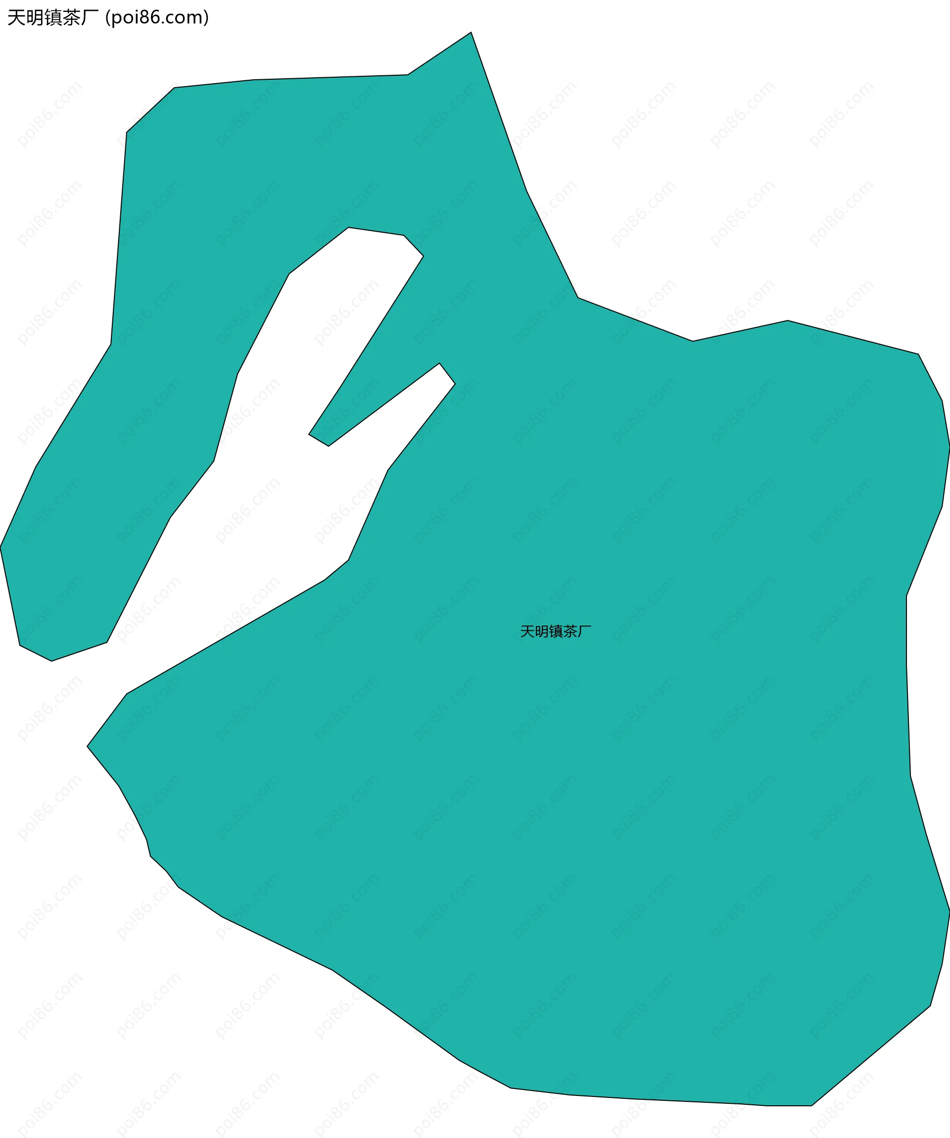 天明镇茶厂边界地图