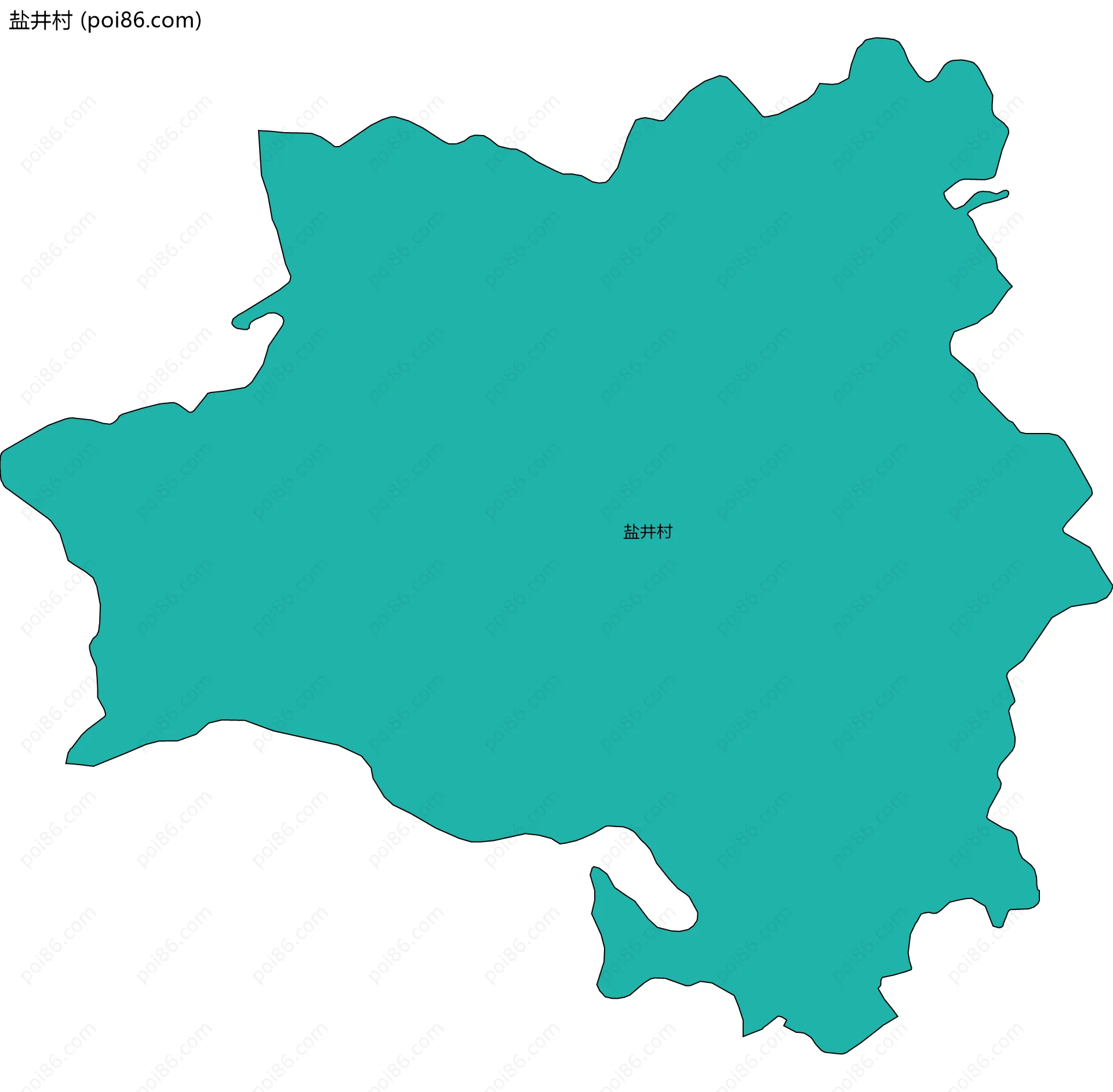 盐井村边界地图