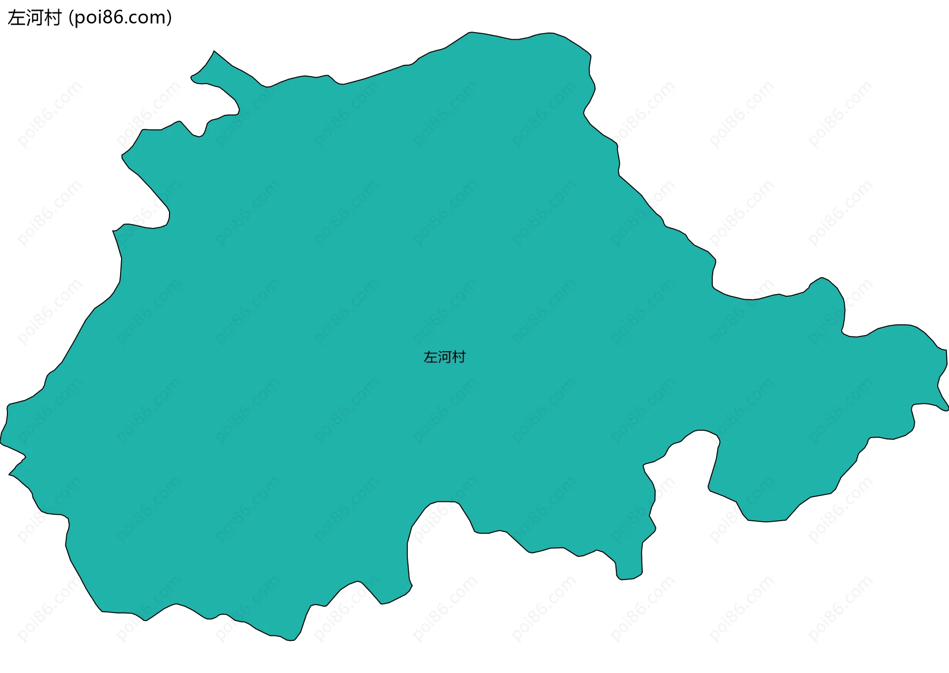 左河村边界地图