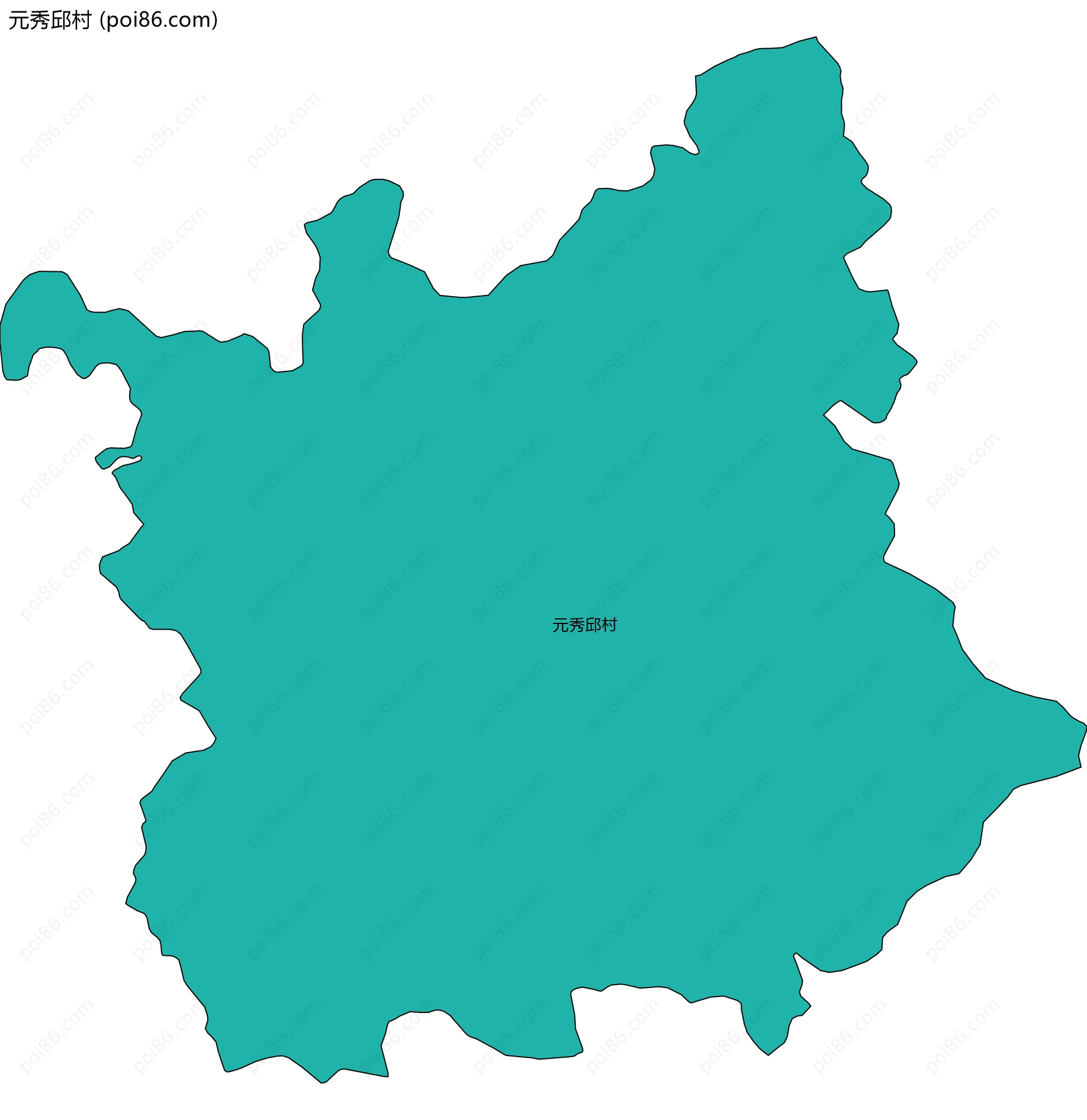 元秀邱村边界地图
