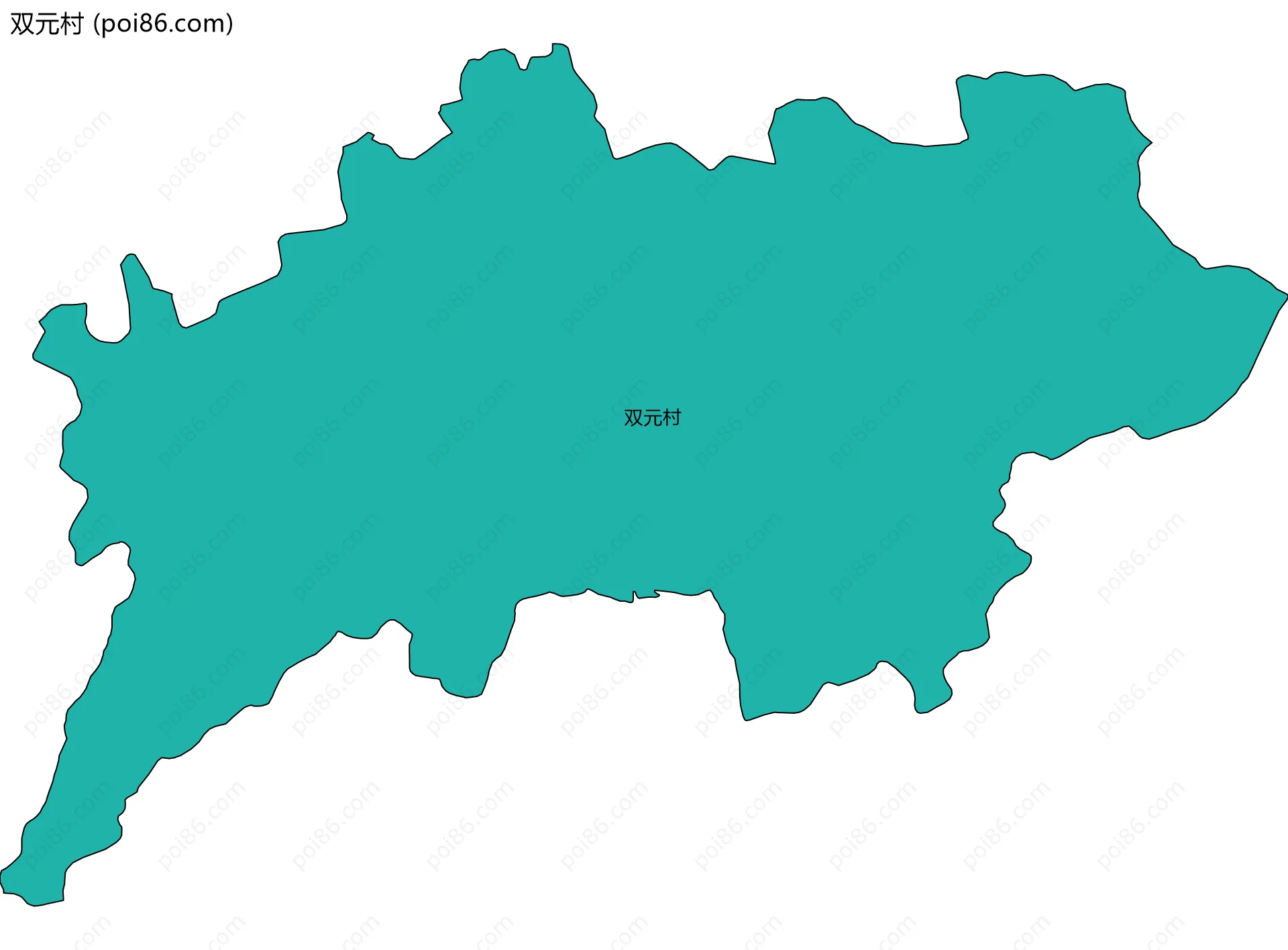 双元村边界地图