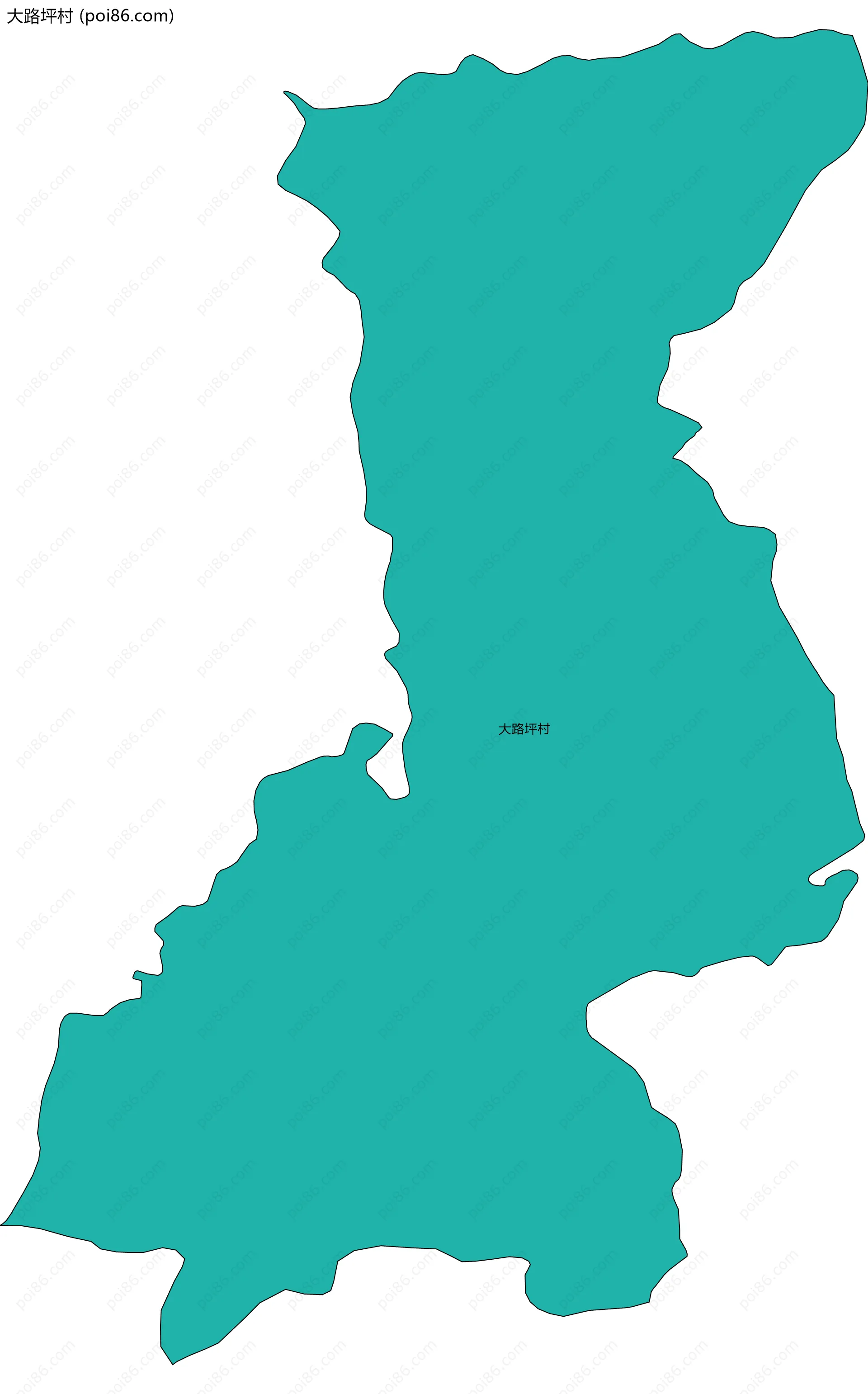 大路坪村边界地图