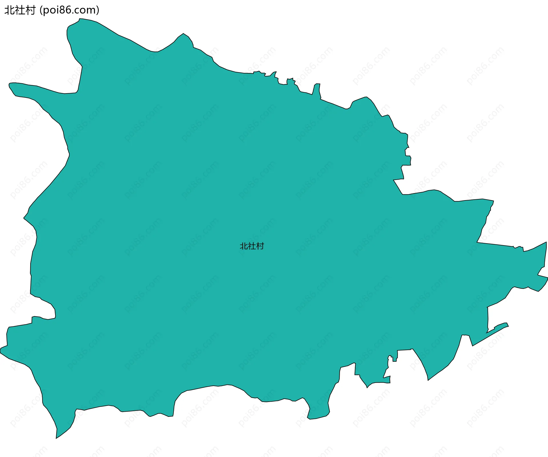 北社村边界地图