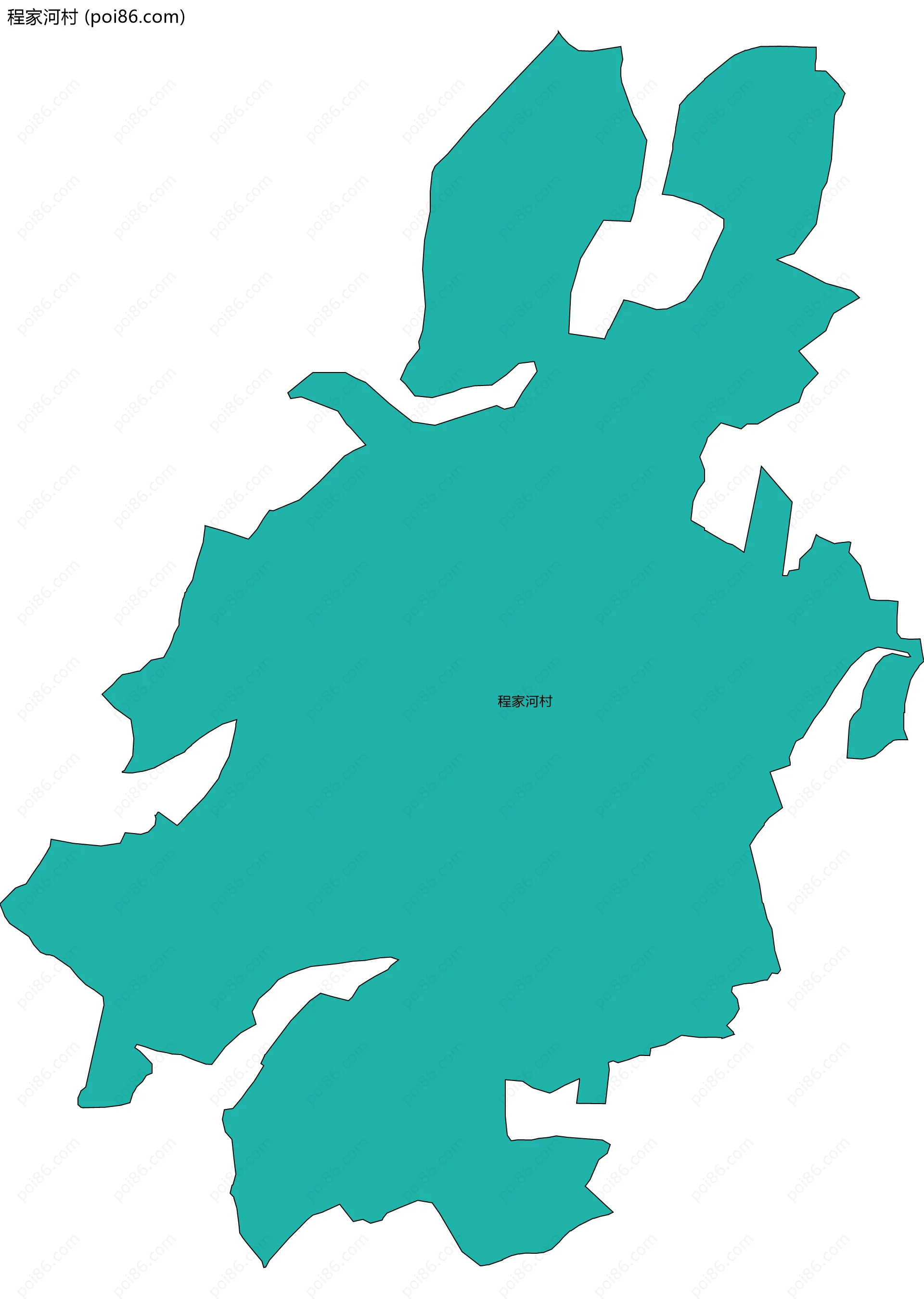 程家河村边界地图