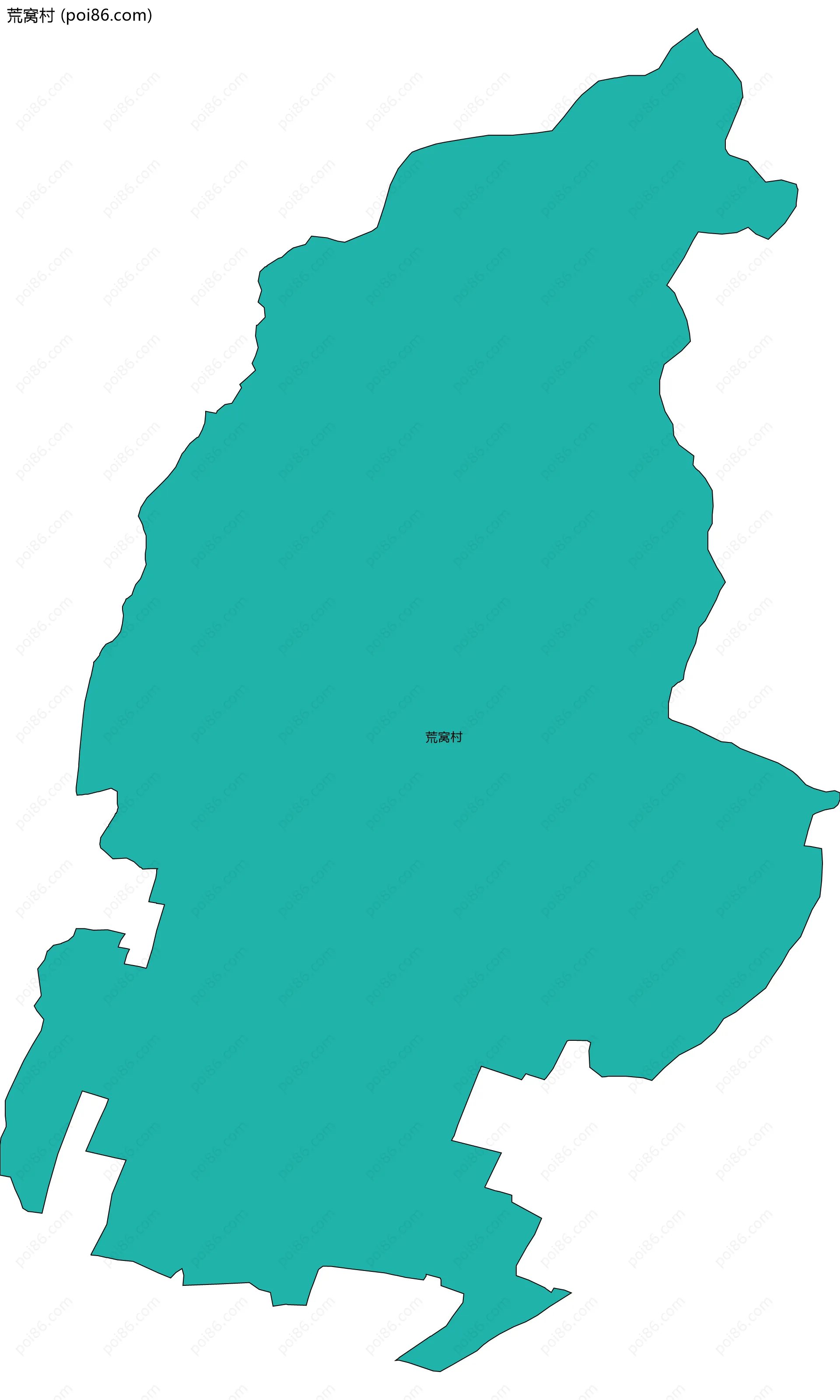 荒窝村边界地图