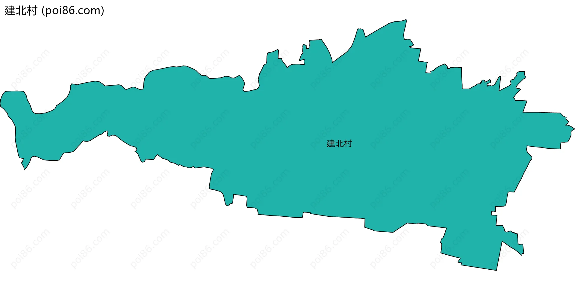 建北村边界地图