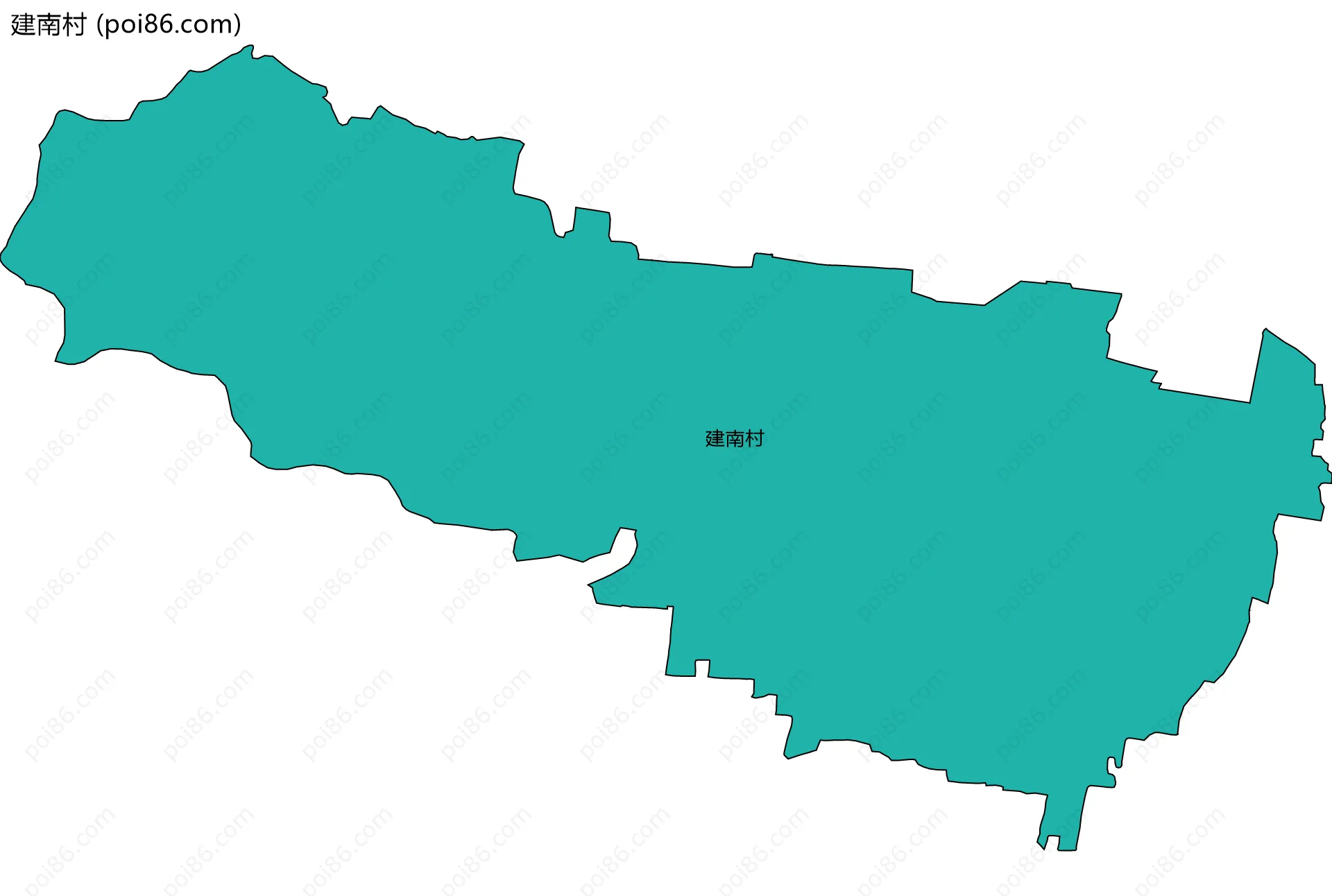 建南村边界地图