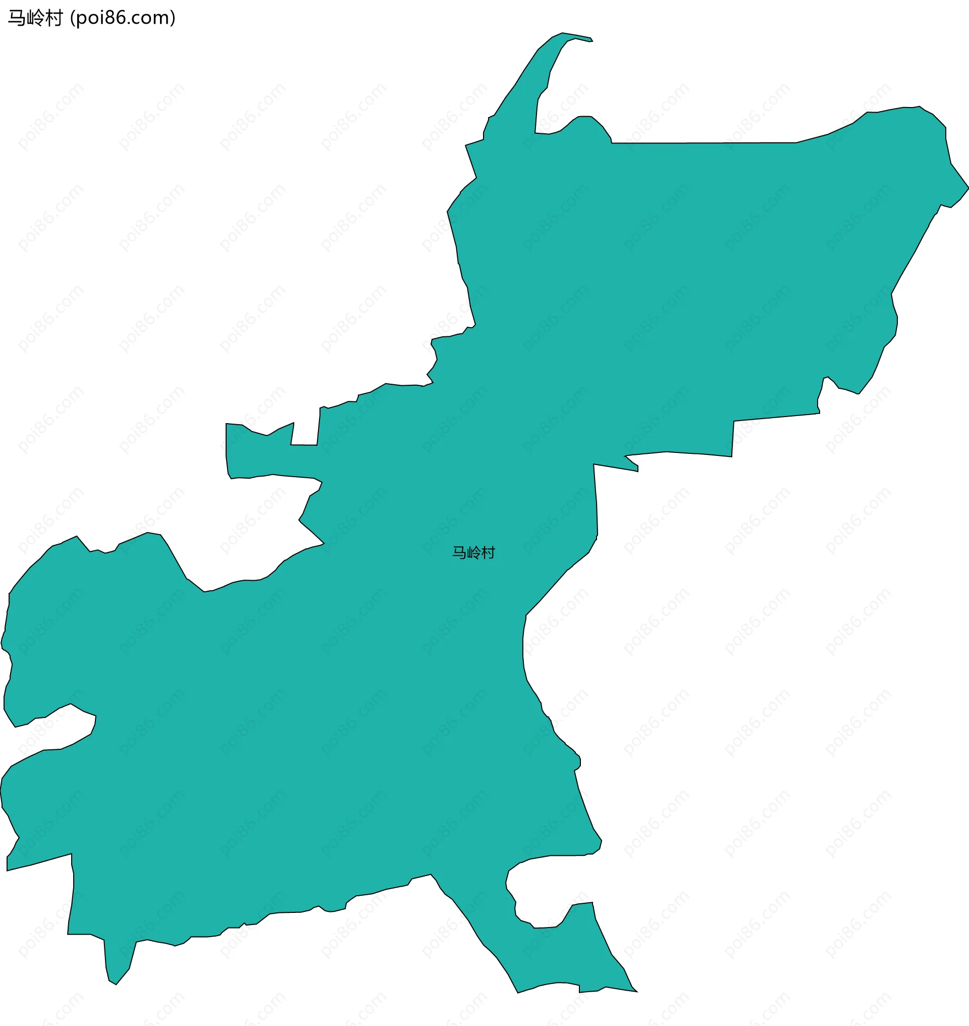 马岭村边界地图