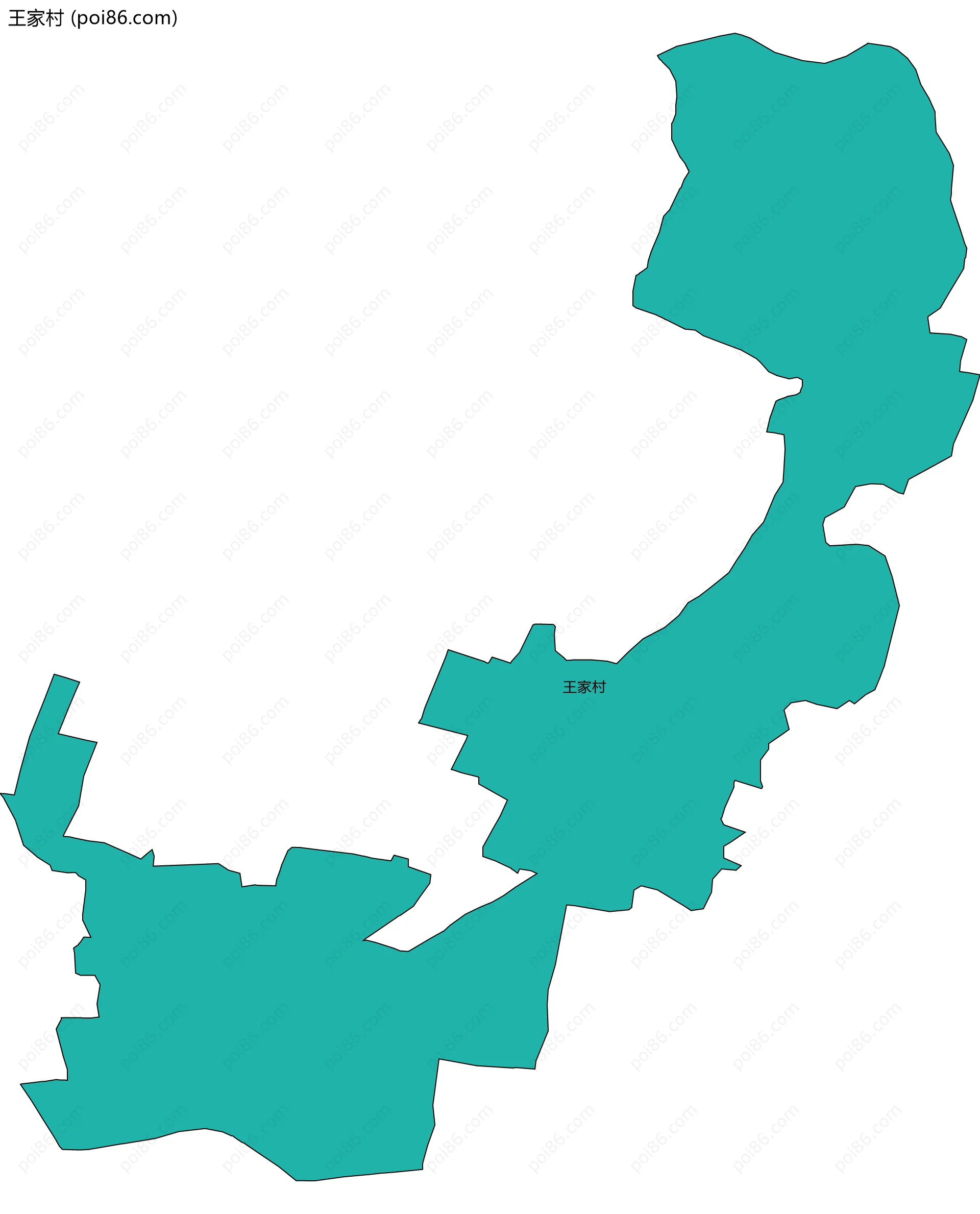 王家村边界地图