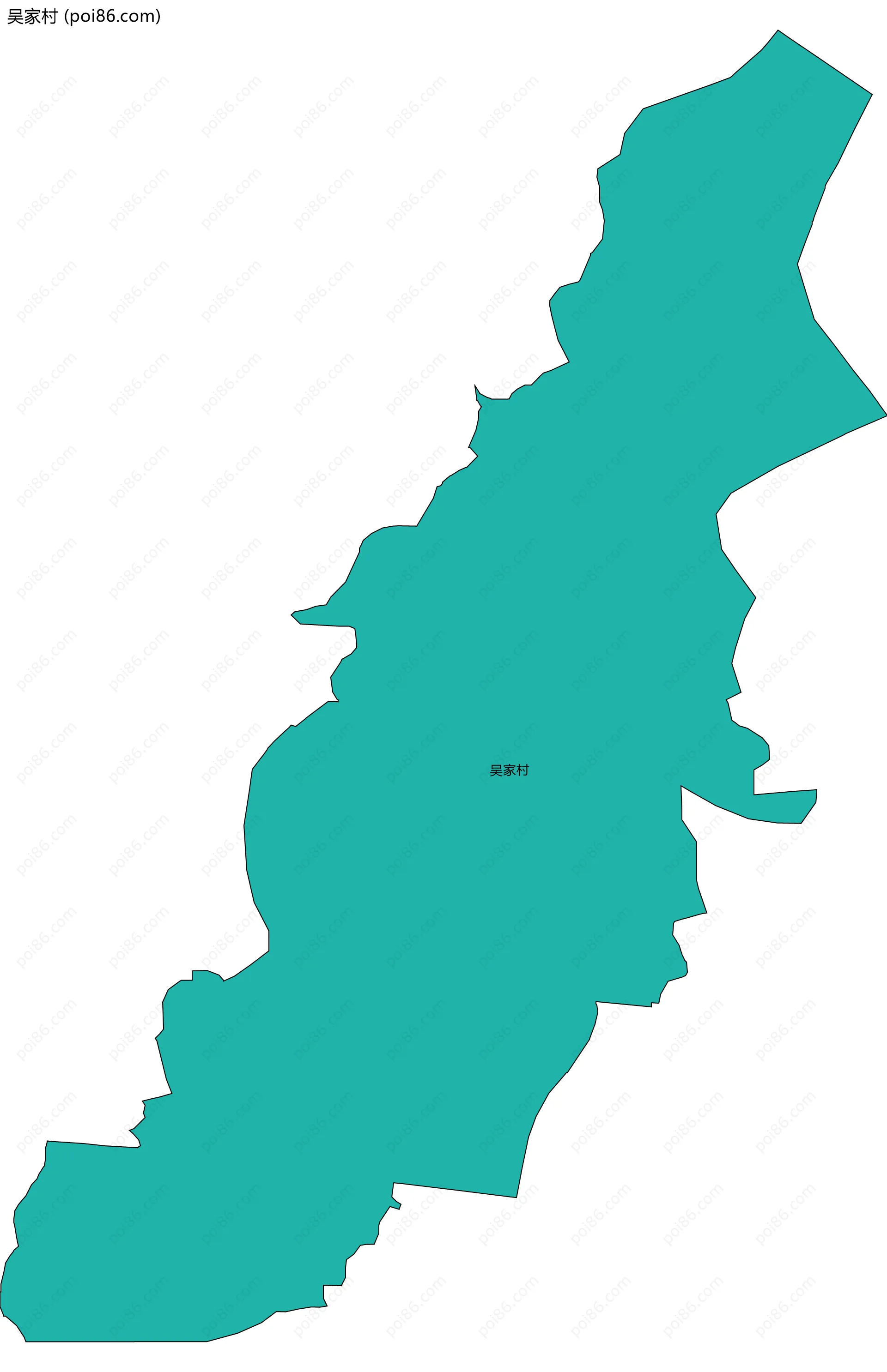 吴家村边界地图