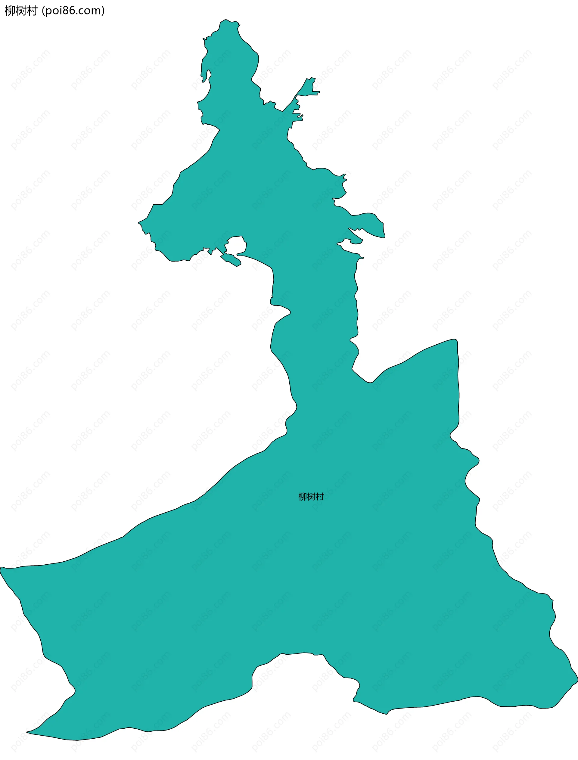 柳树村边界地图