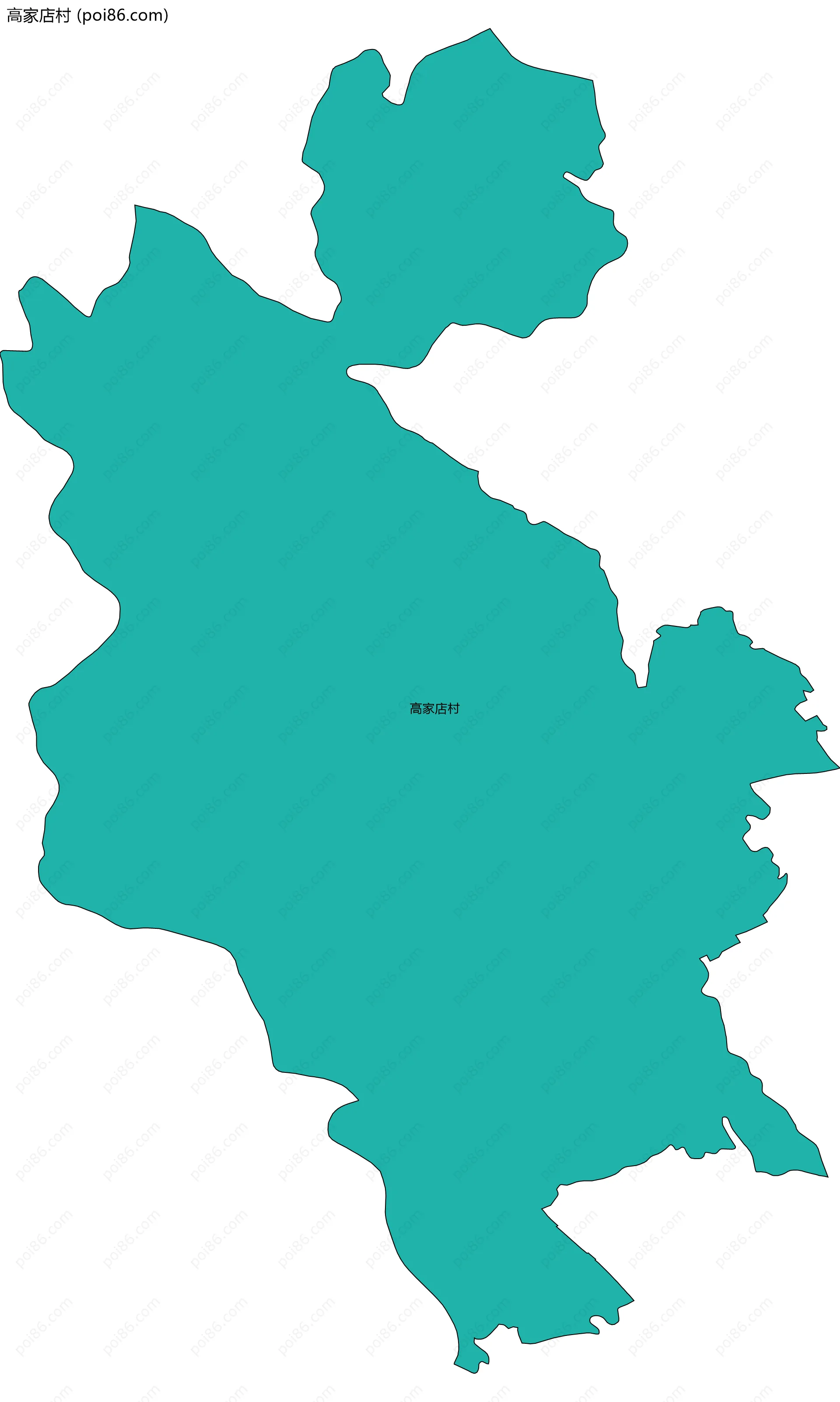 高家店村边界地图