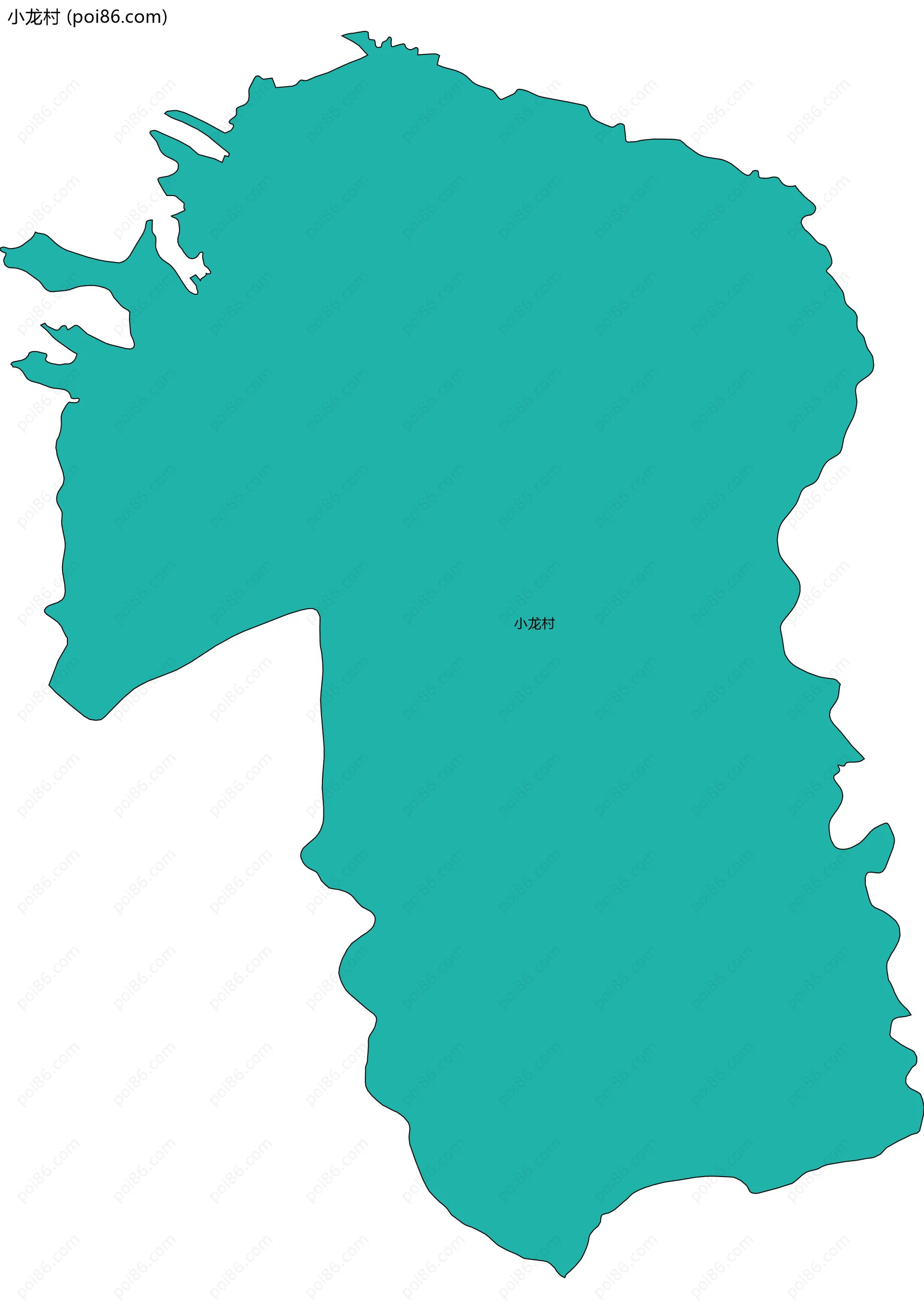 小龙村边界地图