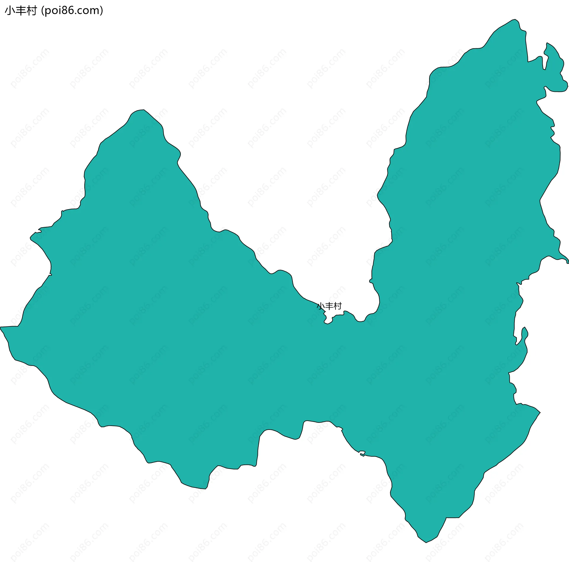 小丰村边界地图