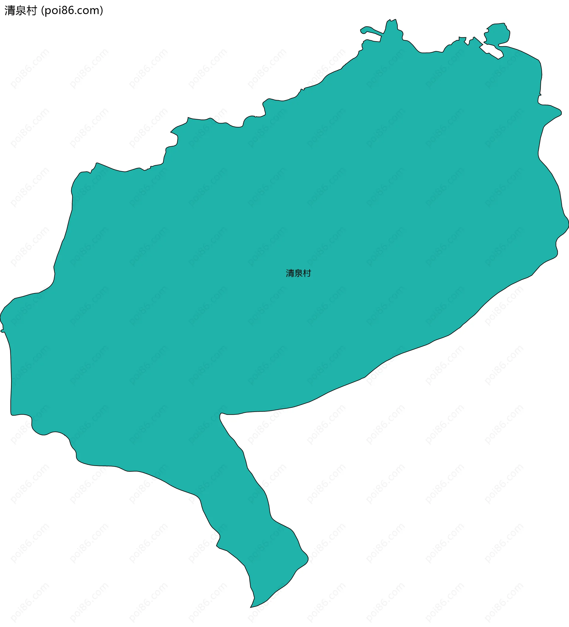 清泉村边界地图