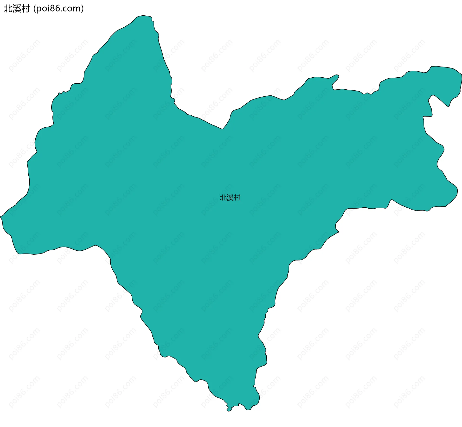 北溪村边界地图