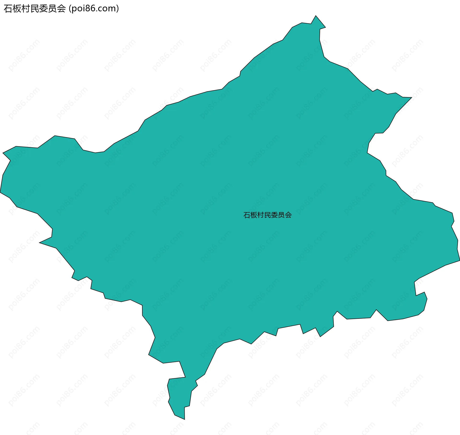 石板村民委员会边界地图