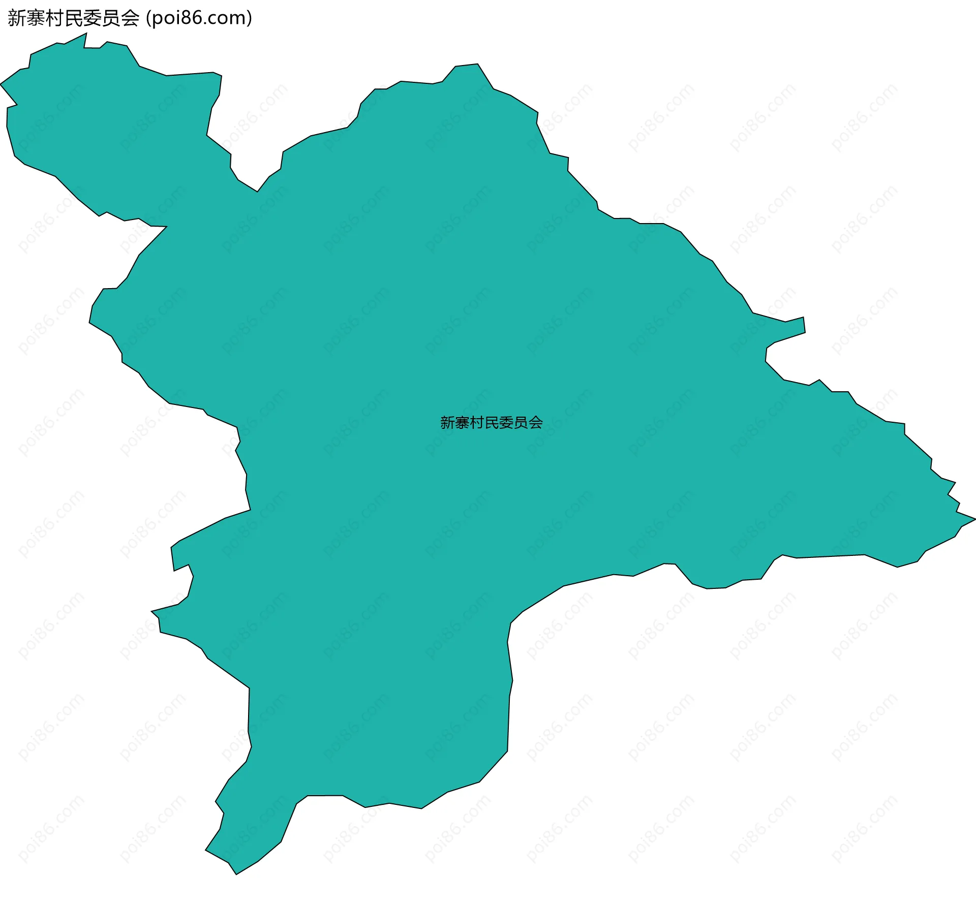新寨村民委员会边界地图