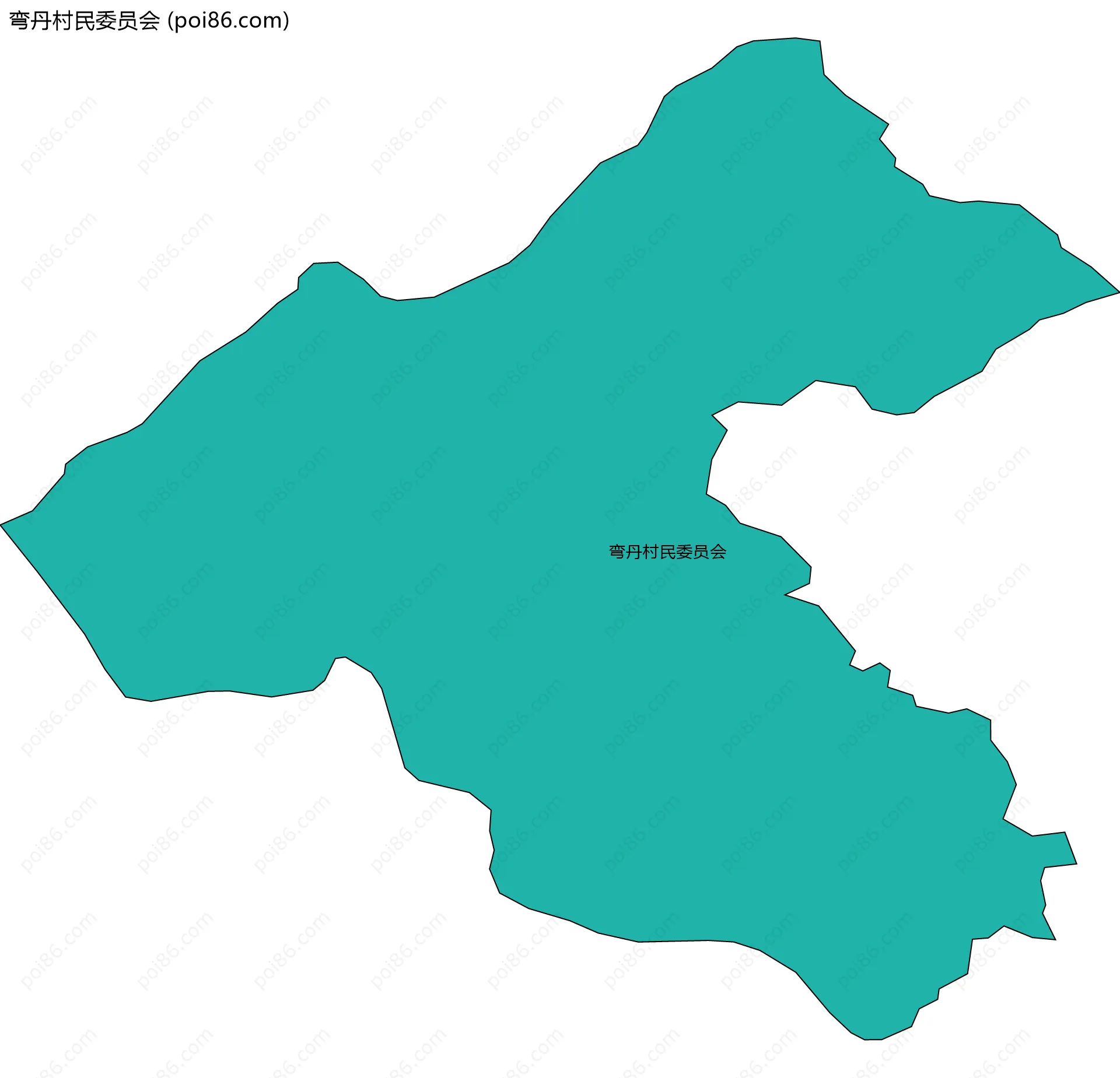 弯丹村民委员会边界地图