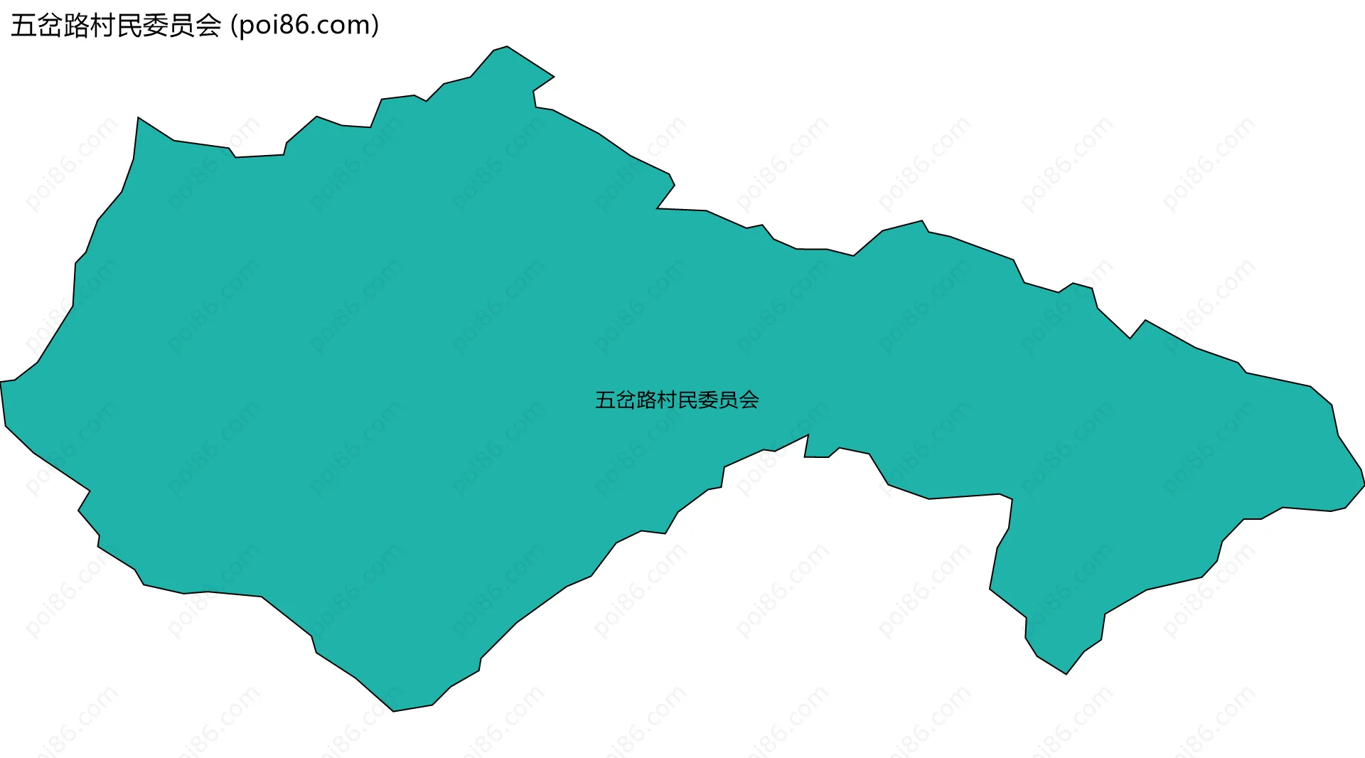五岔路村民委员会边界地图