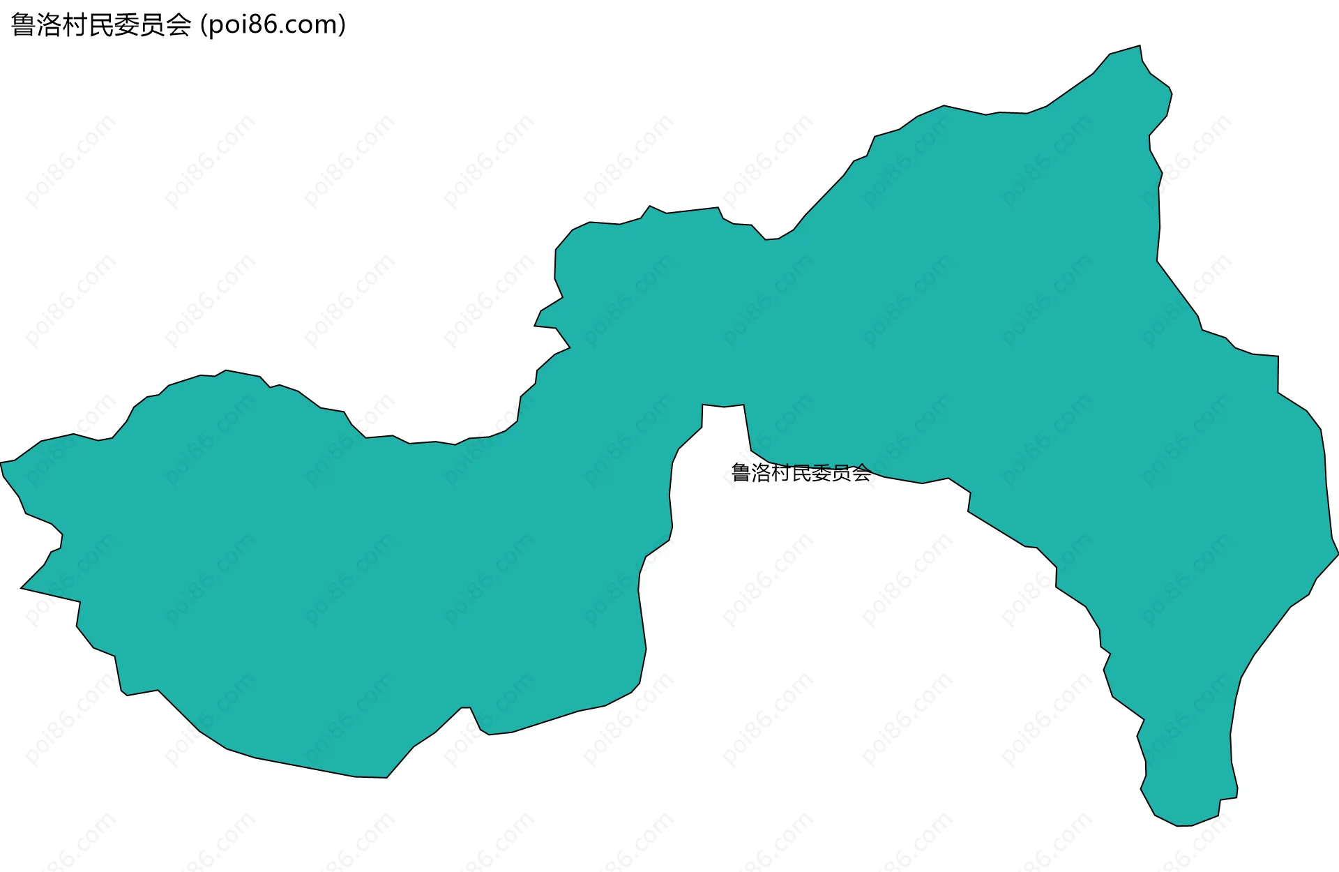鲁洛村民委员会边界地图