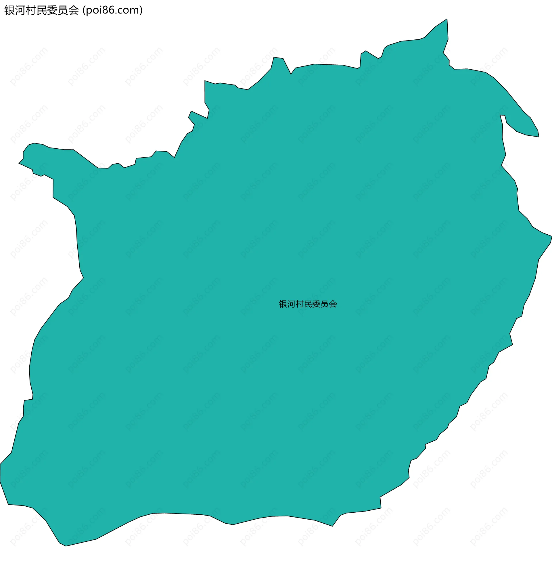 银河村民委员会边界地图