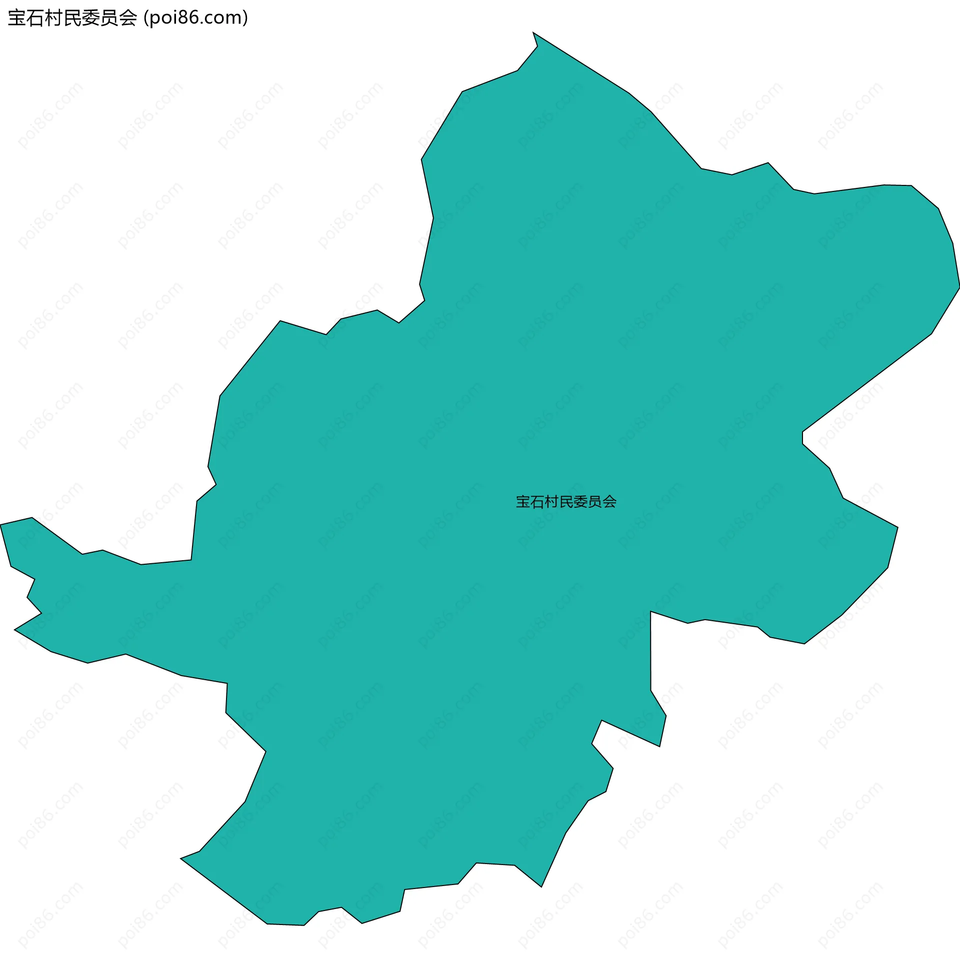 宝石村民委员会边界地图