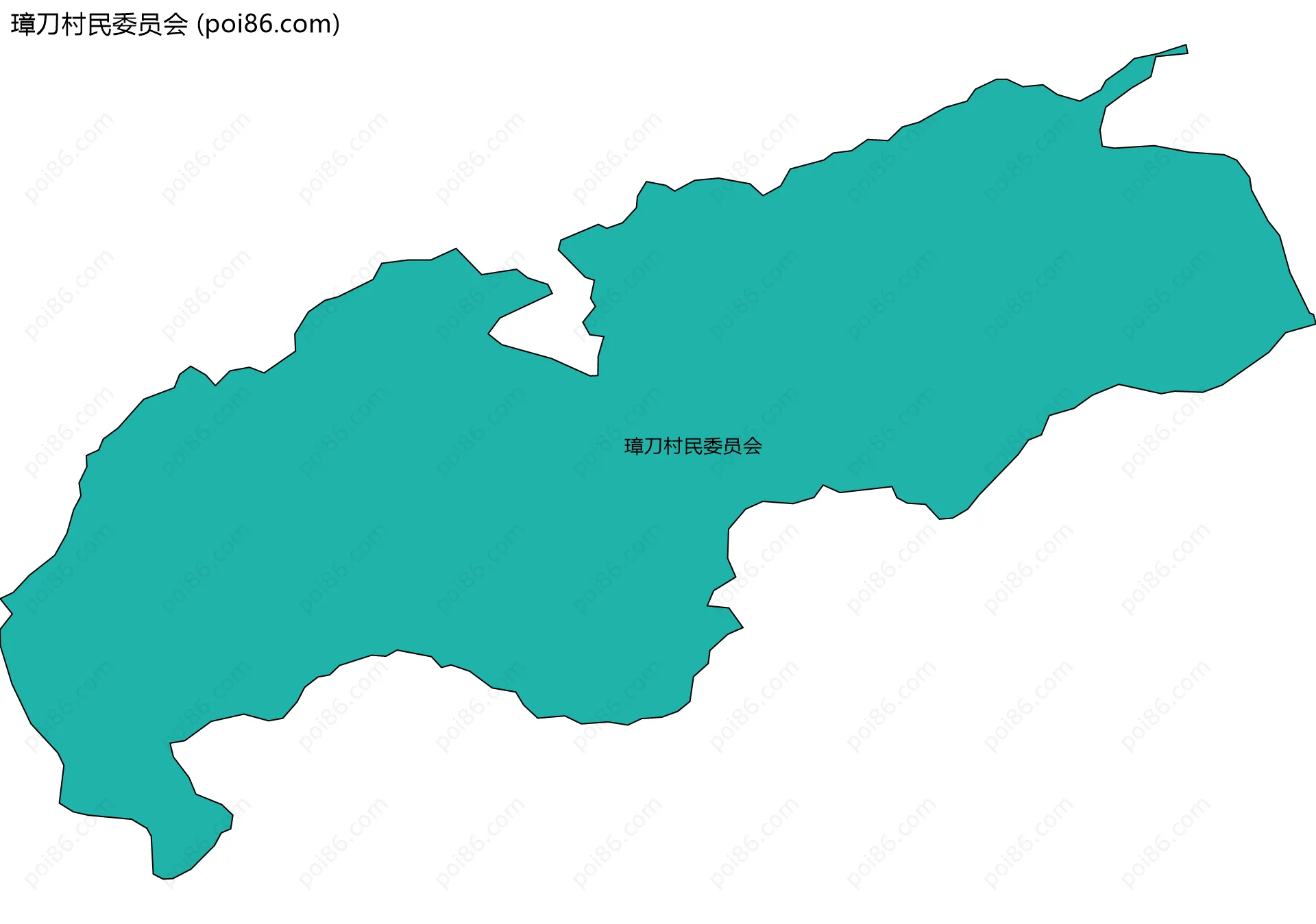璋刀村民委员会边界地图